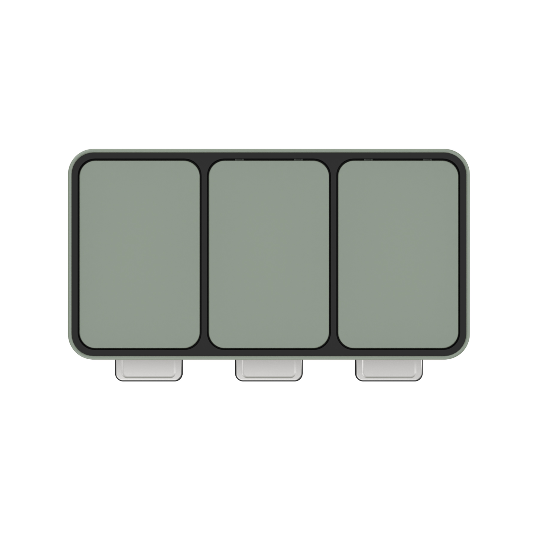 Mülleimer Kolekto 3x18L in Sage Harmony von oben