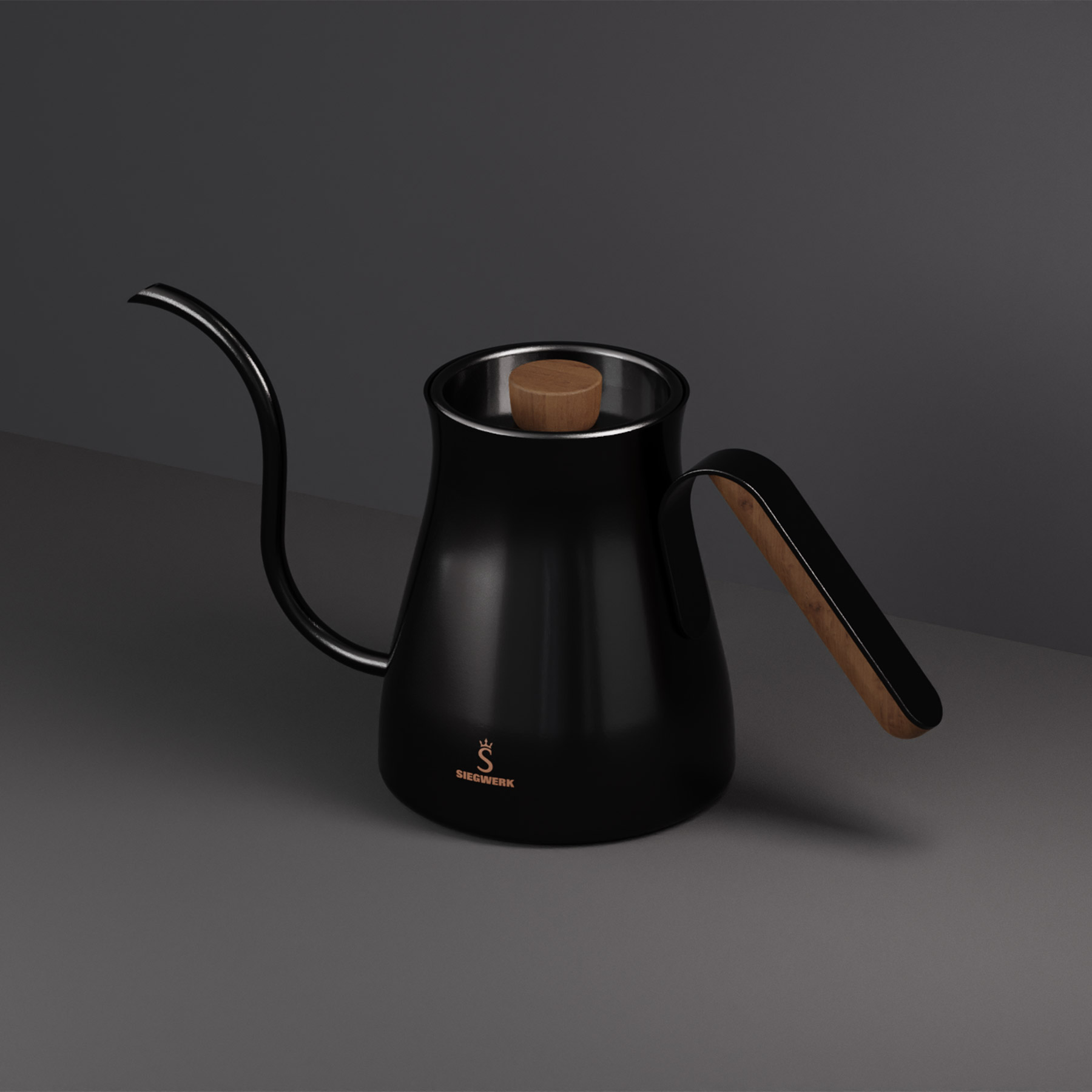 Wasserkessel Pour over schwarz in Umgebung