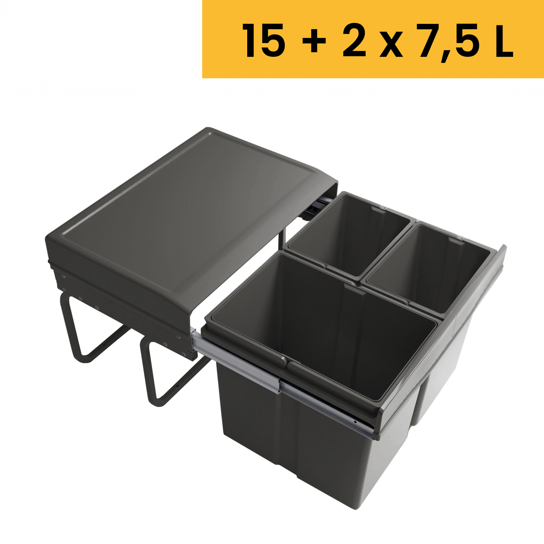 Einbaumülleimer 297 mit Literangabe