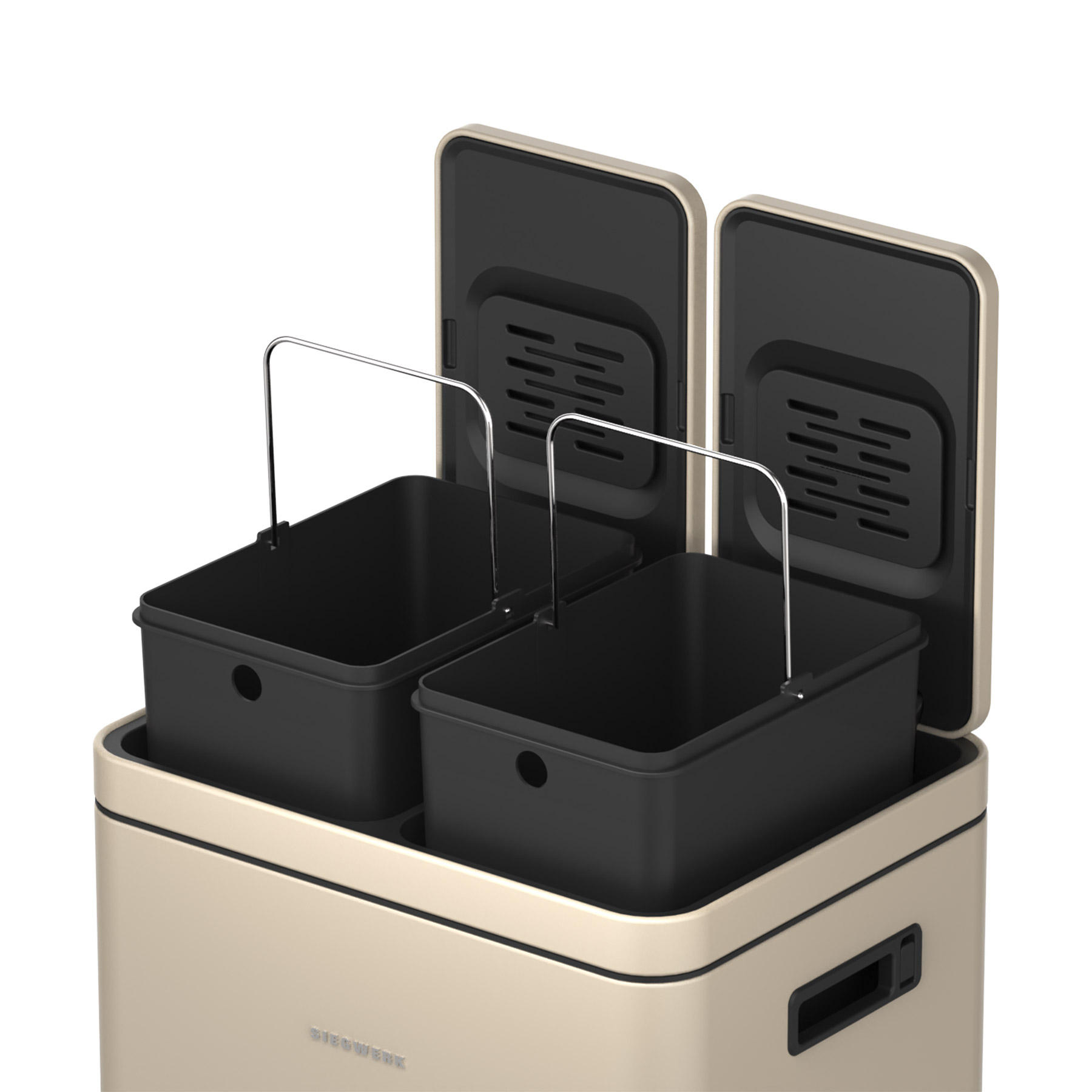 Mülleimer Kolekto 2x18L in Sand Beach Einsätze