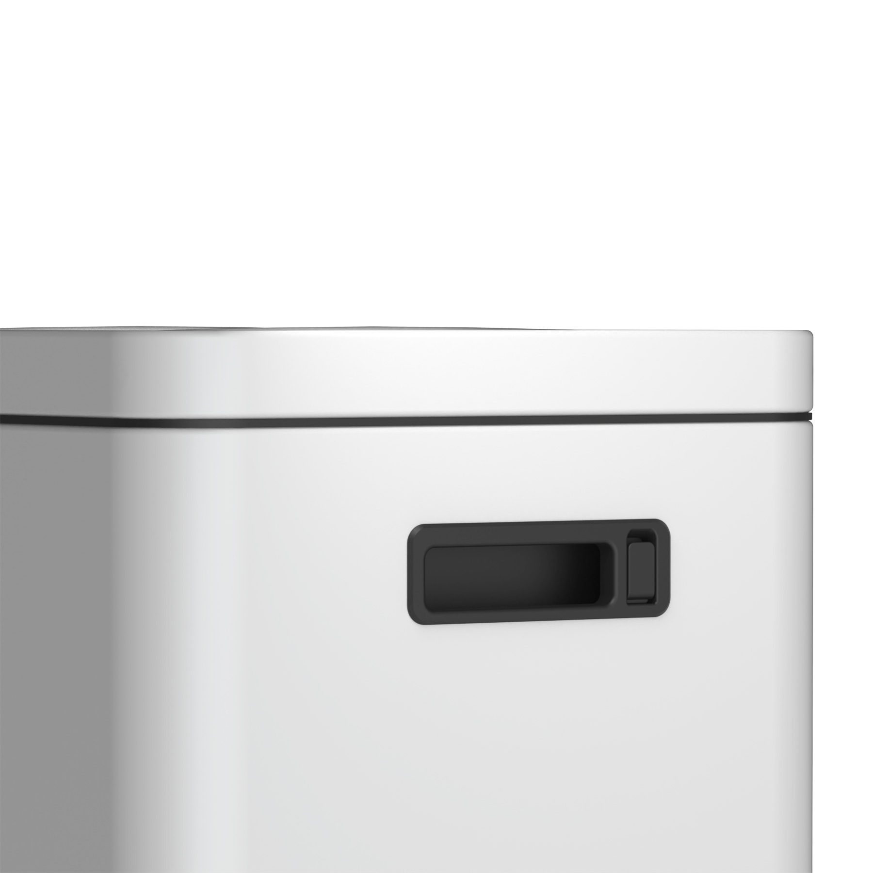 Mülleimer Kolekto 2x18L in Pure Snow seitlich close up