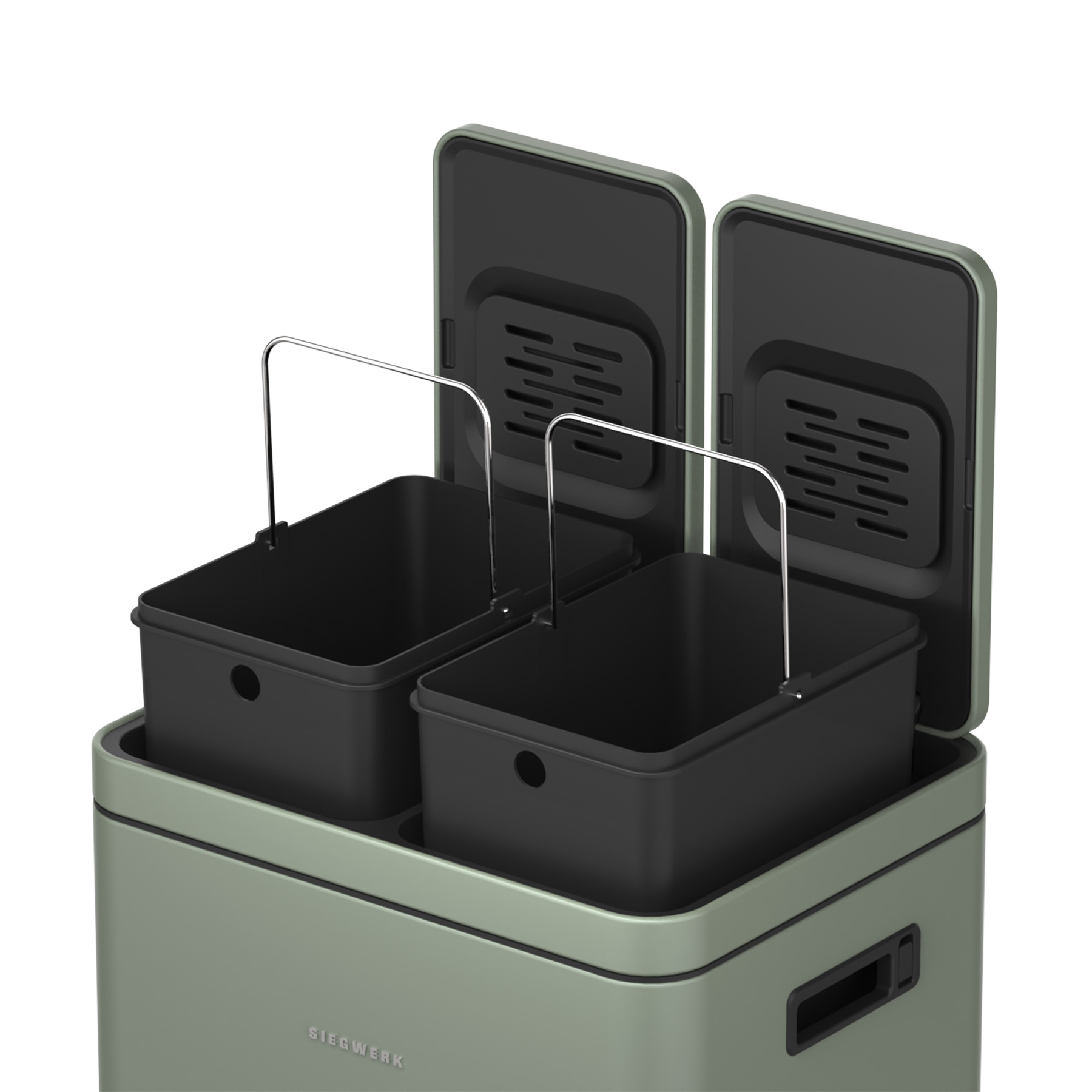 Mülleimer Kolekto 2x18L in Sage Harmony Einsätze