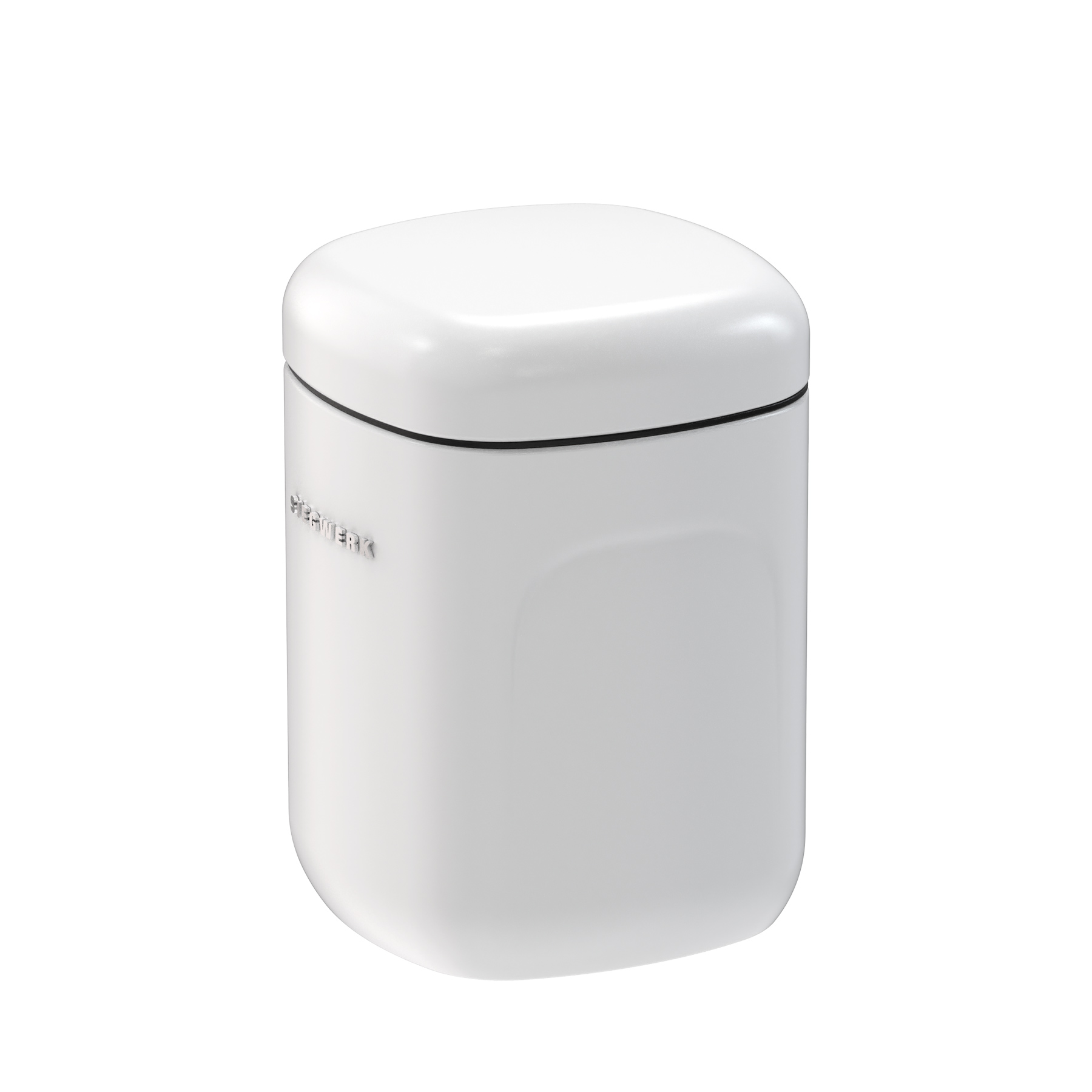 Vorratsbehälter Cubo M Pure Snow schräg seitlich