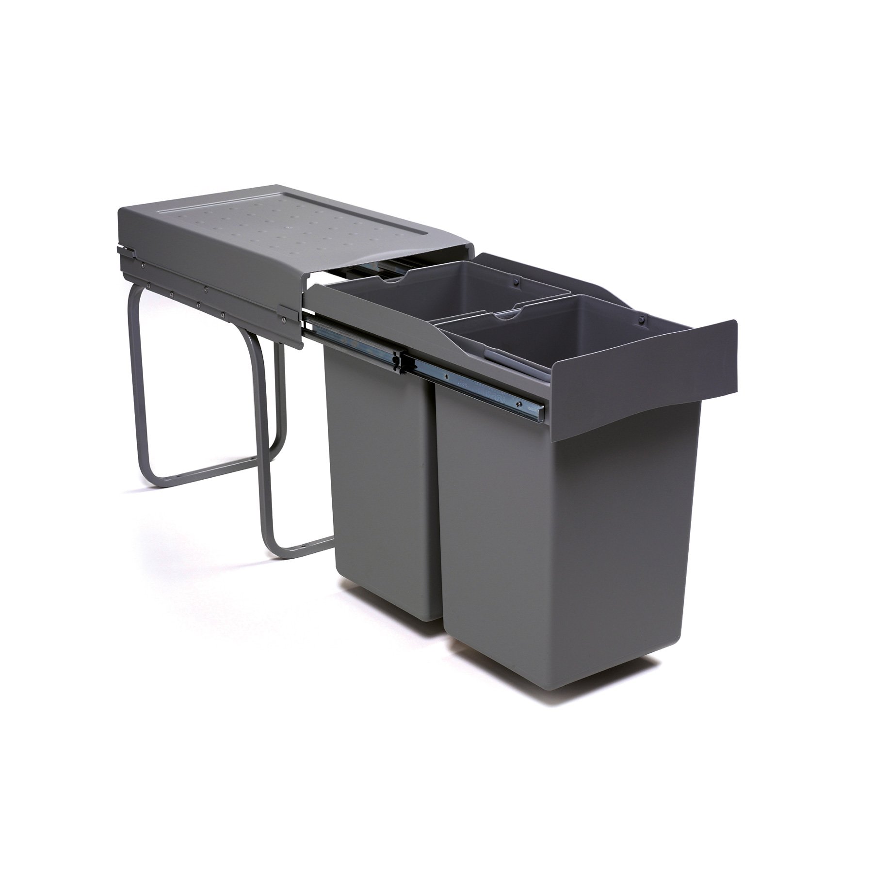 Einbaumülleimer 222 2x14 L 2-Fächer geöffnet