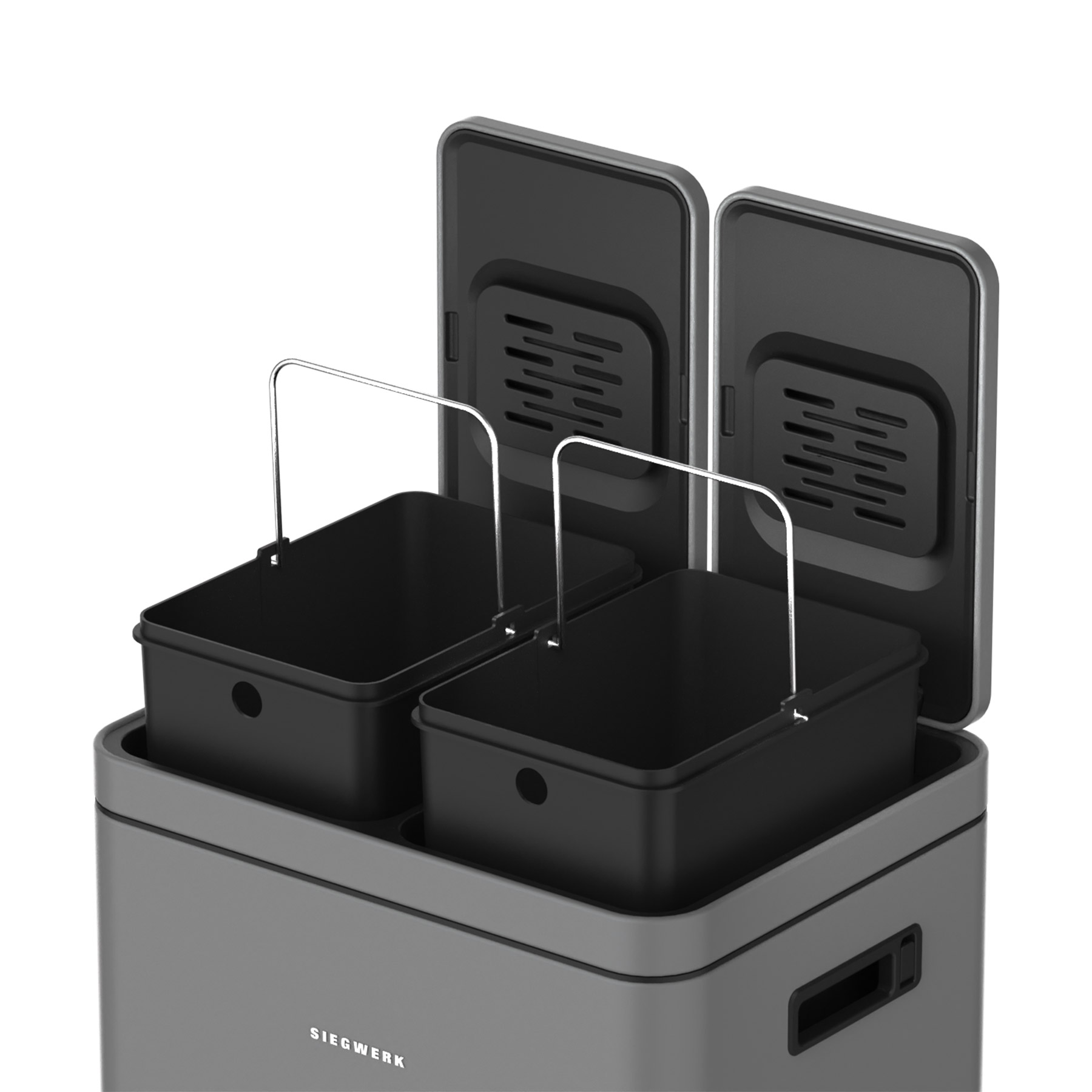 Mülleimer Kolekto 2x18L in Shadow Rock Einsätze