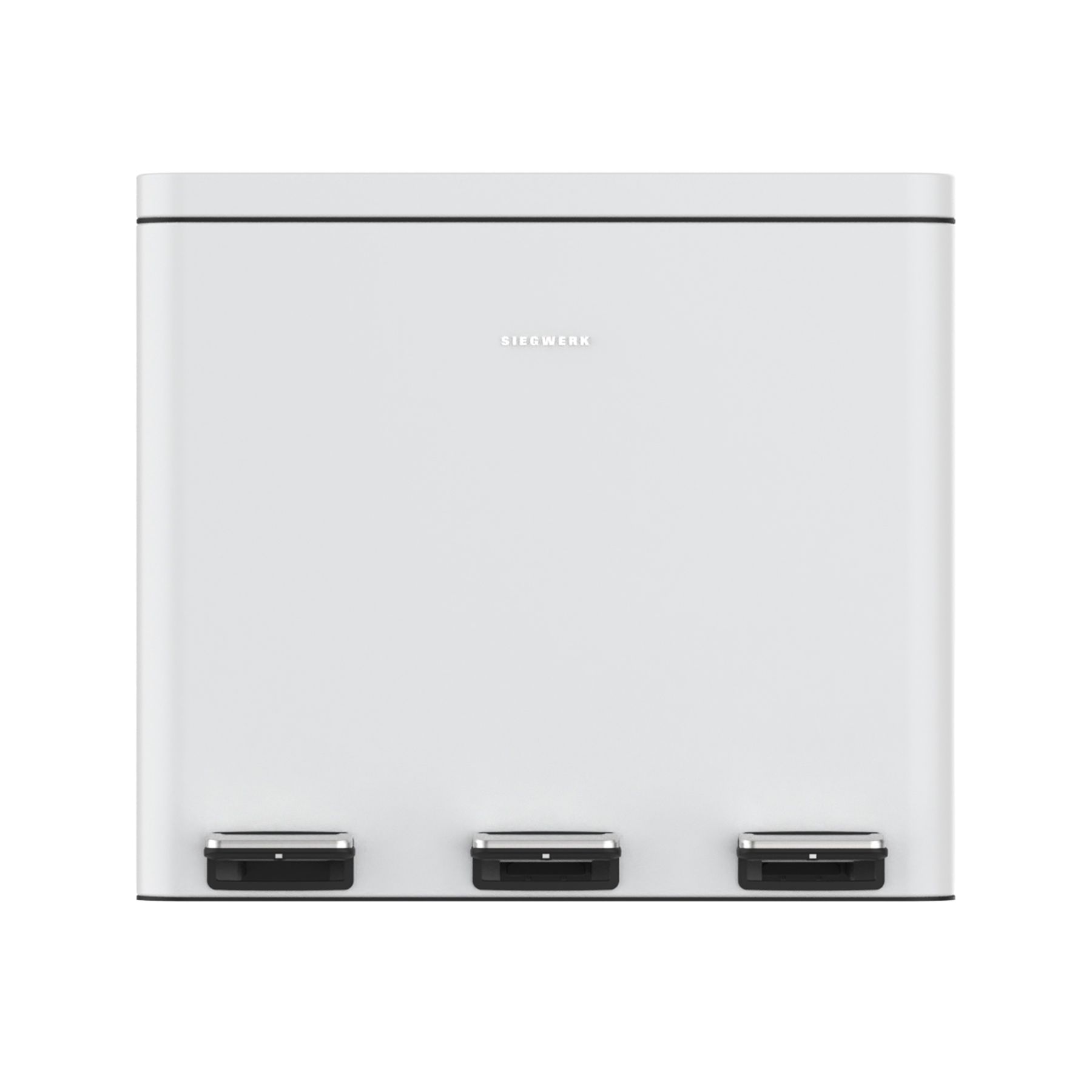 Mülleimer Kolekto 3x18L in Pure Snow Frontalansicht