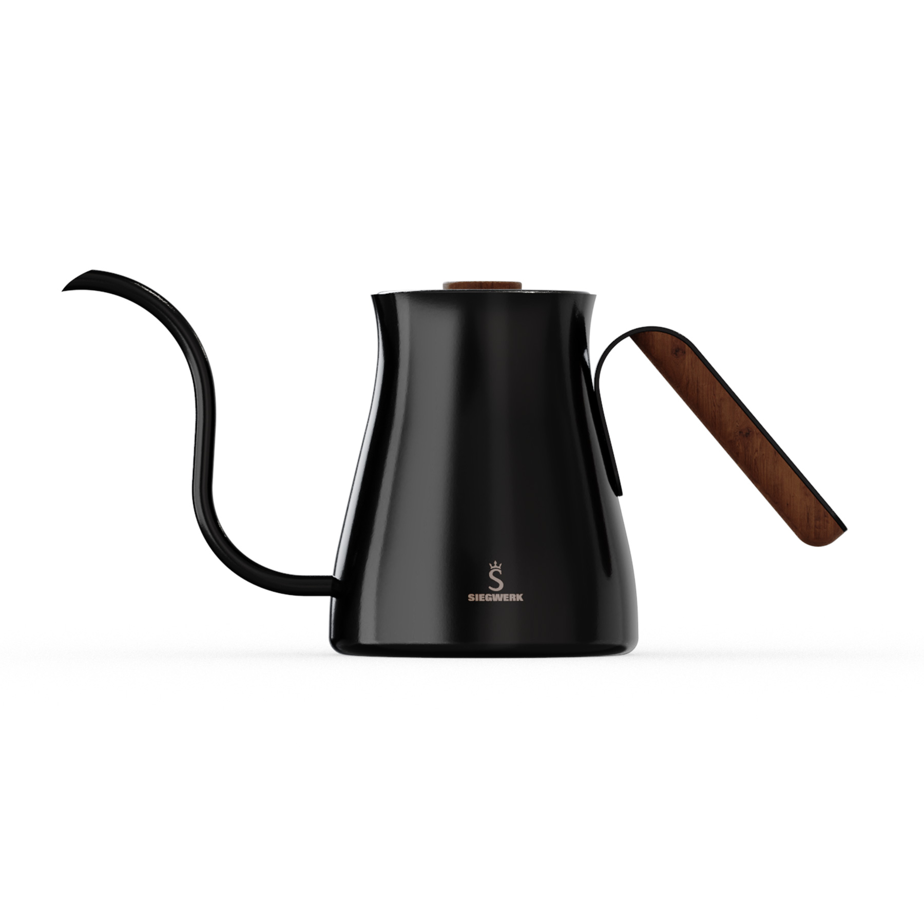 Wasserkessel Pour over schwarz Frontalansicht