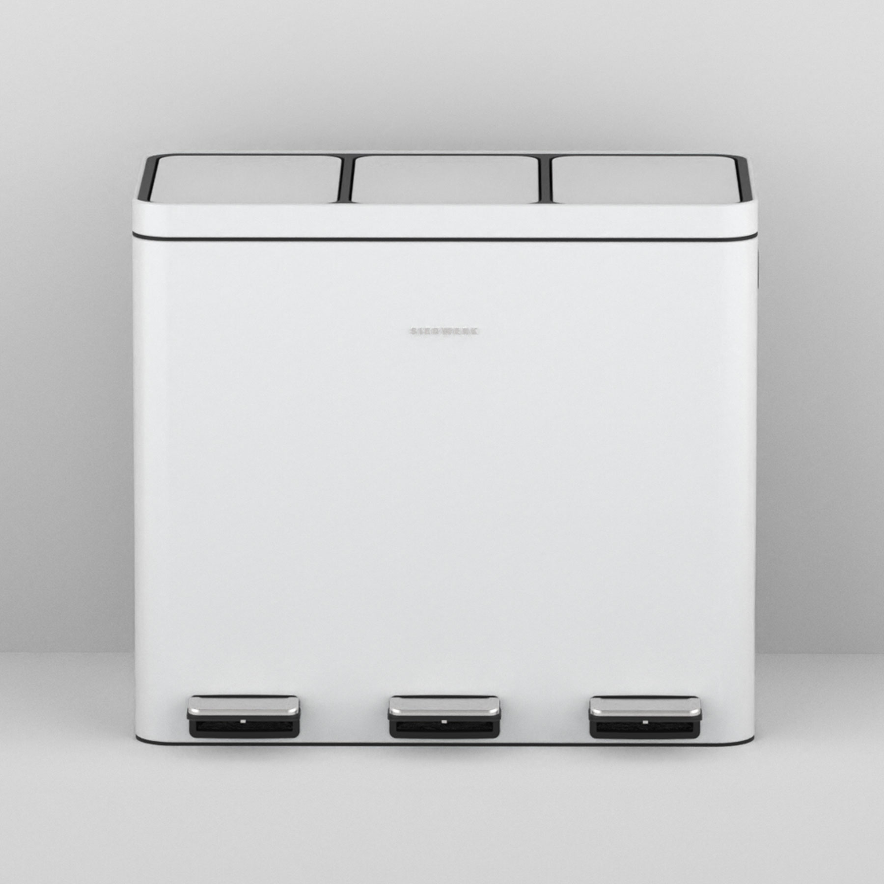 Mülleimer Kolekto 3x18L in Pure Snow mit Hintergrund