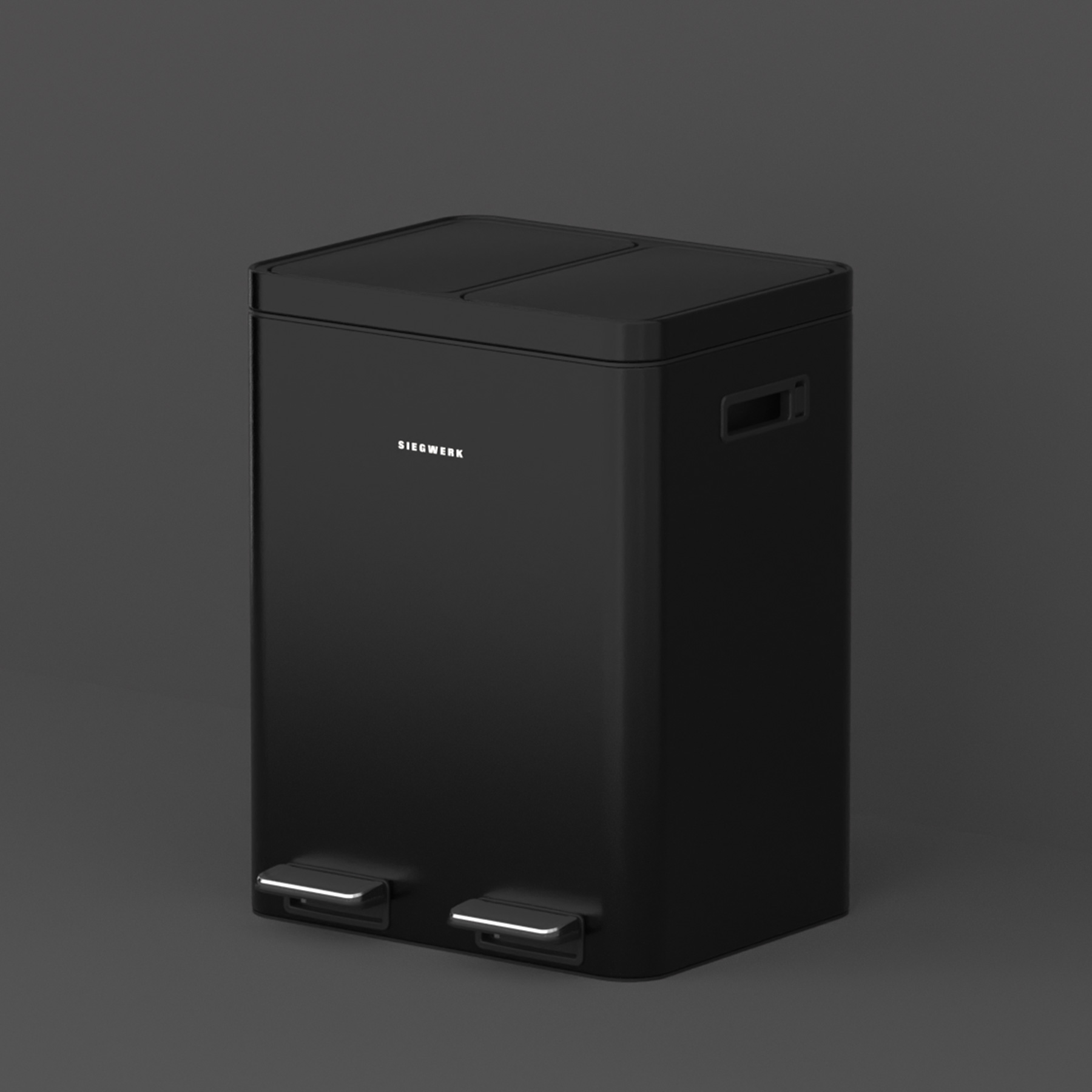 Mülleimer Kolekto 2x18L in Night Echo mit Hintergrund seitlich