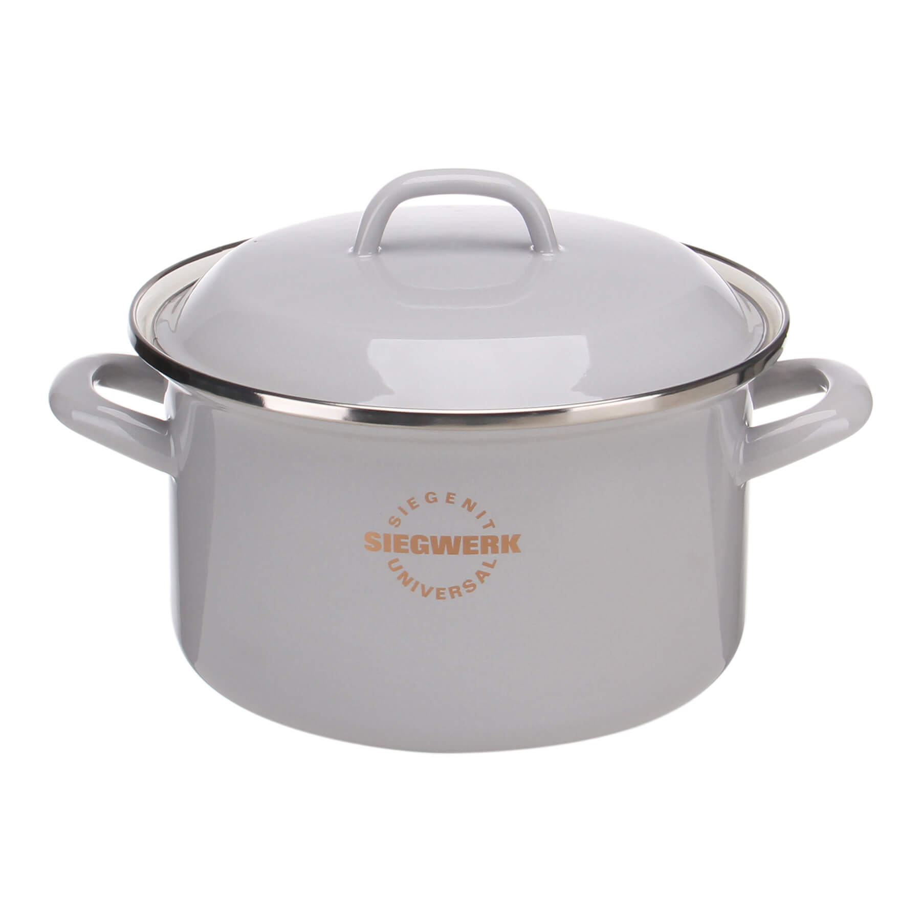 Siegwerk Kochtopf aus Emaille 20 cm in grau