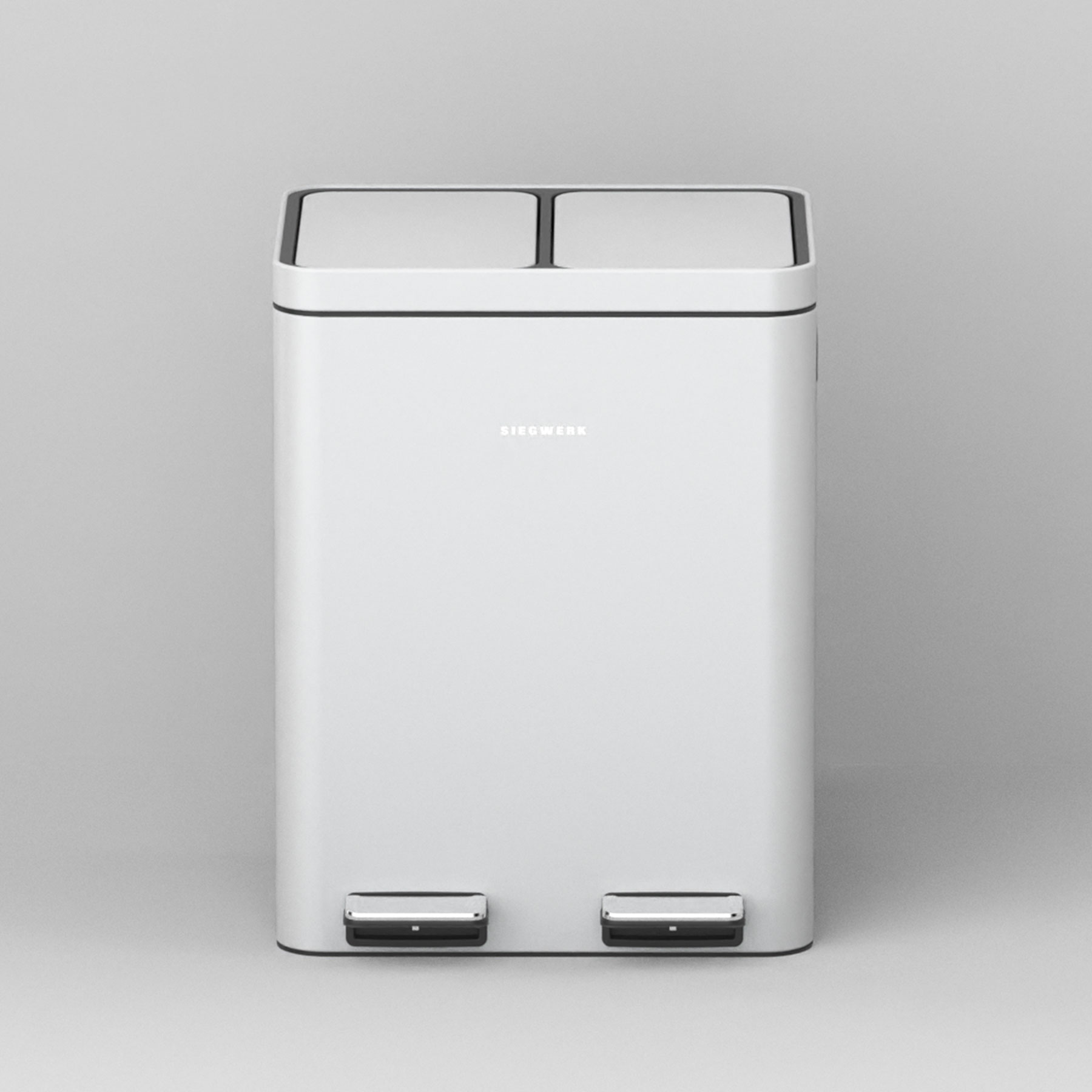 Mülleimer Kolekto 2x18L in Pure Snow mit Hintergrund