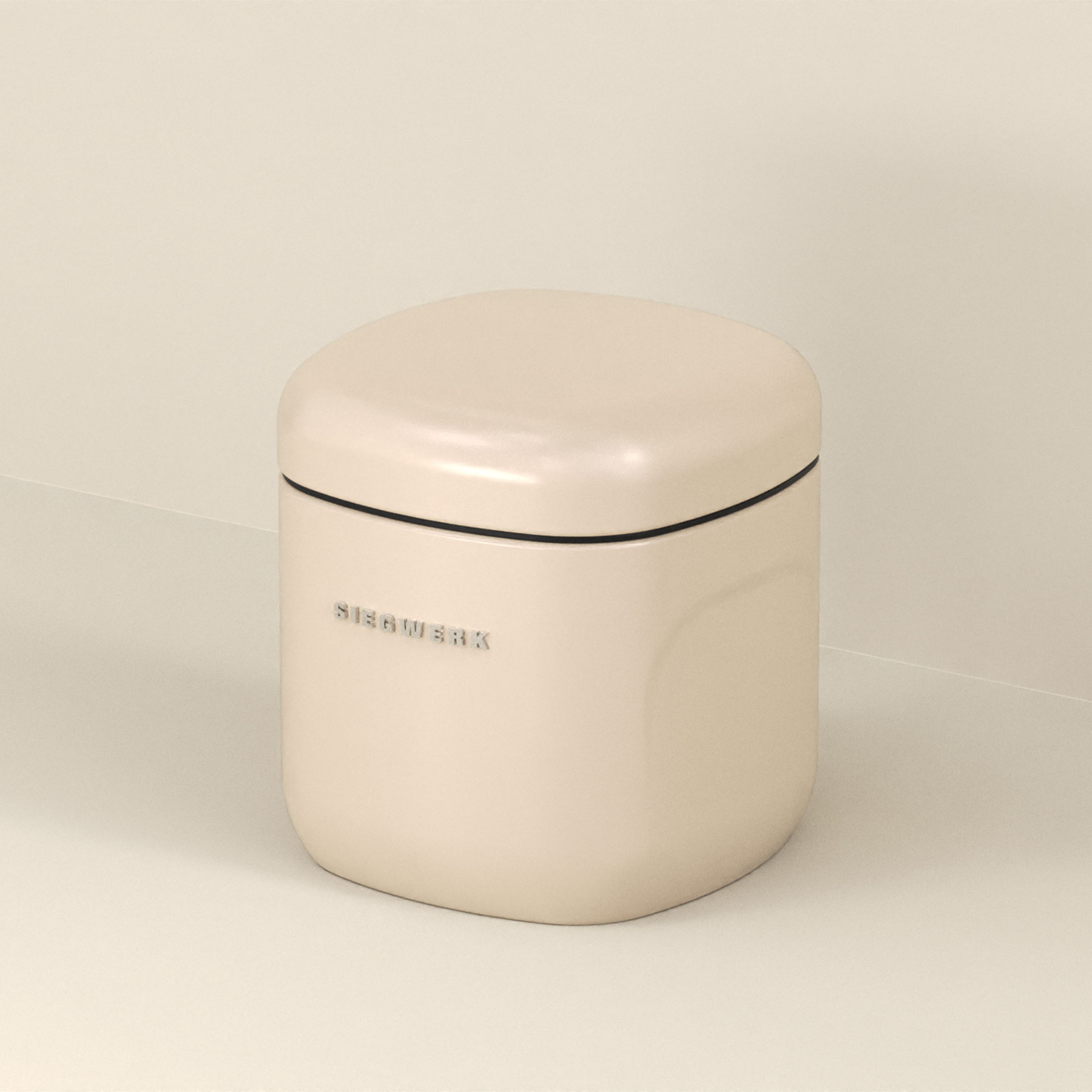 Vorratsbehälter Cubo S Sand Beach mit Hintergrund