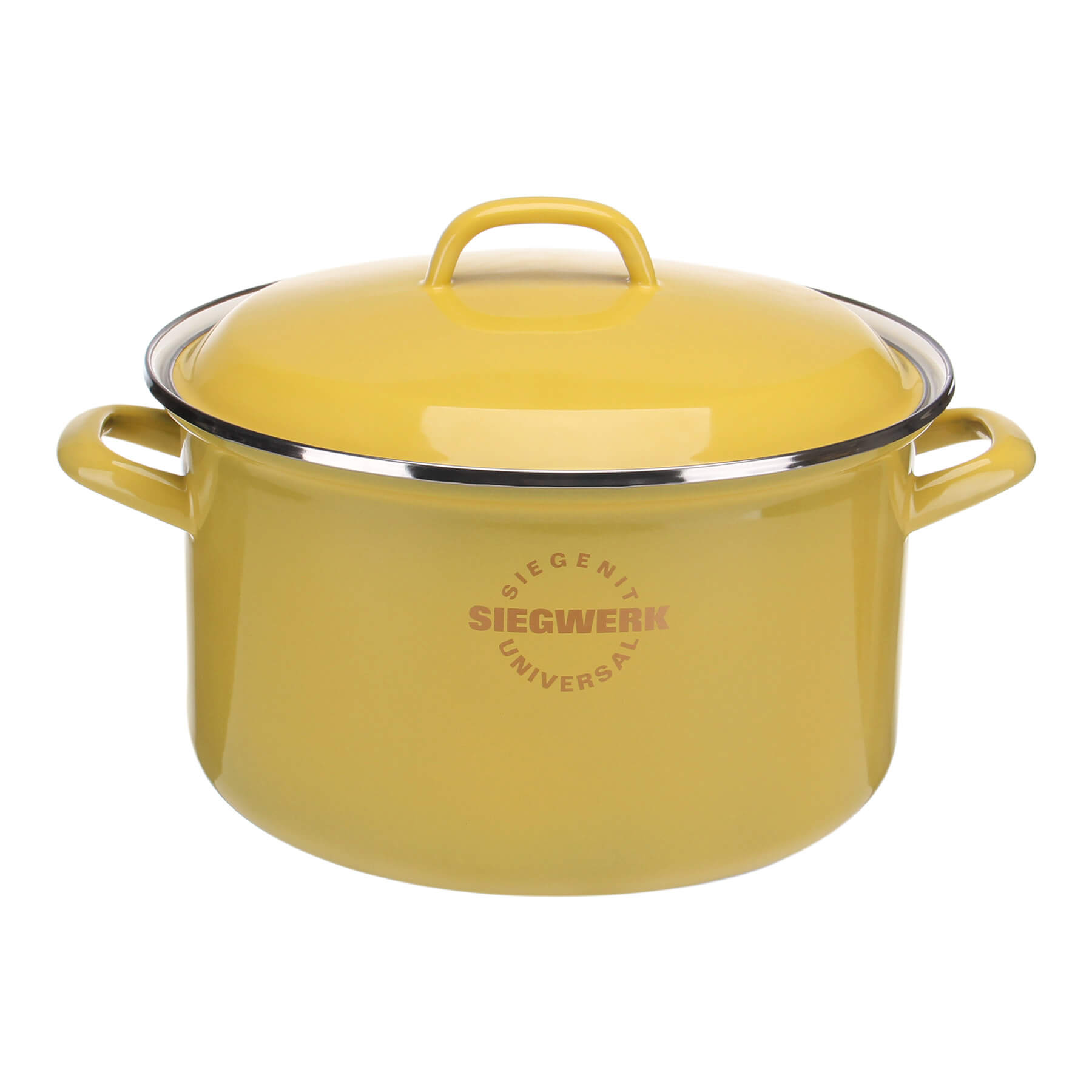 Siegwerk Kochtopf aus Emaille 22 cm in gelb