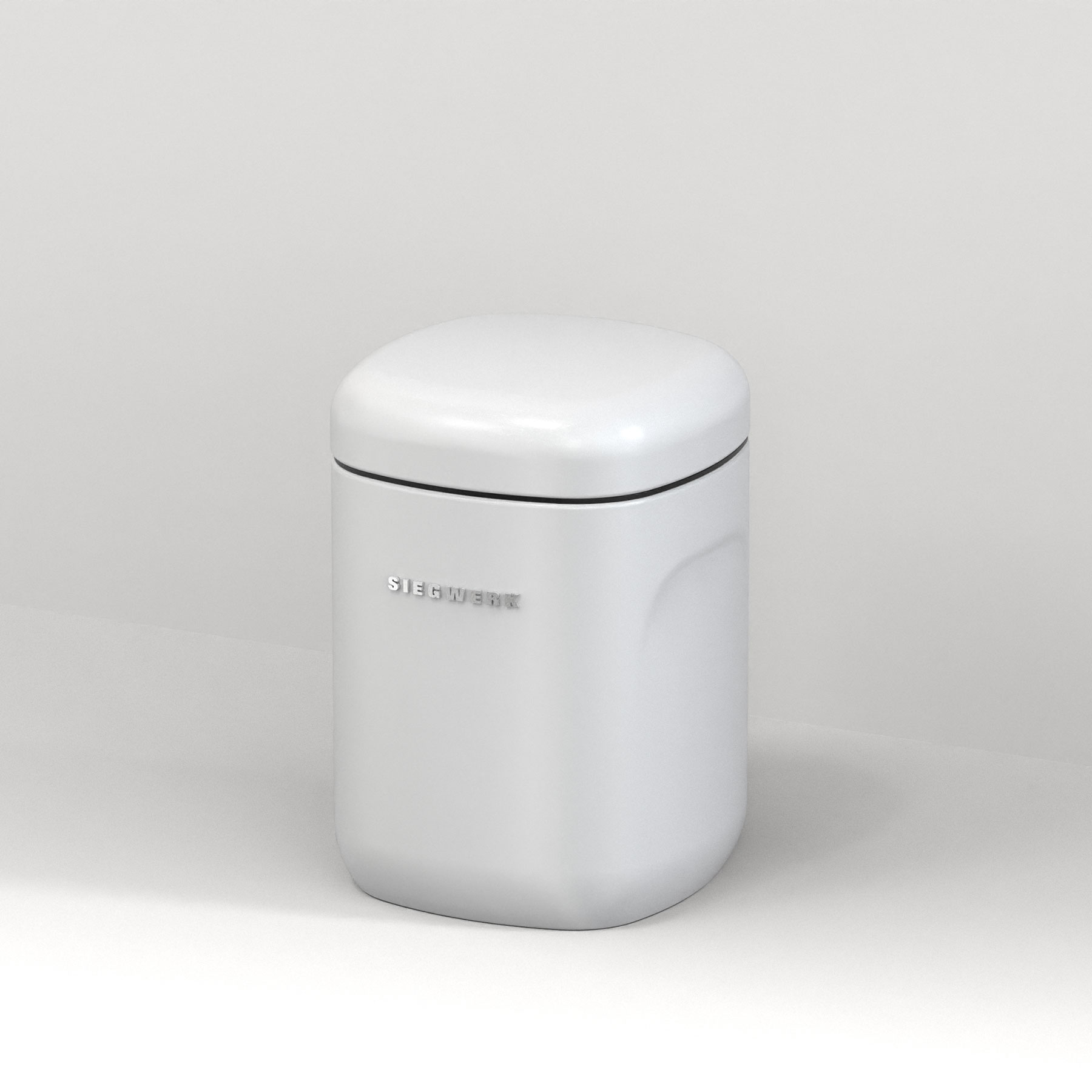 Vorratsbehälter Cubo M Pure Snow mit Hintergrund