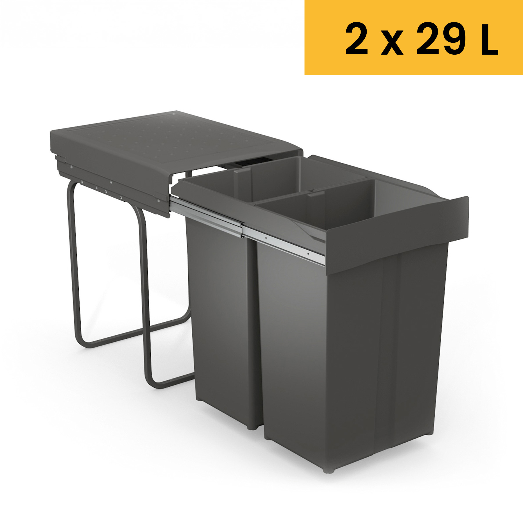 Einbaumülleimer 295 mit Literangabe