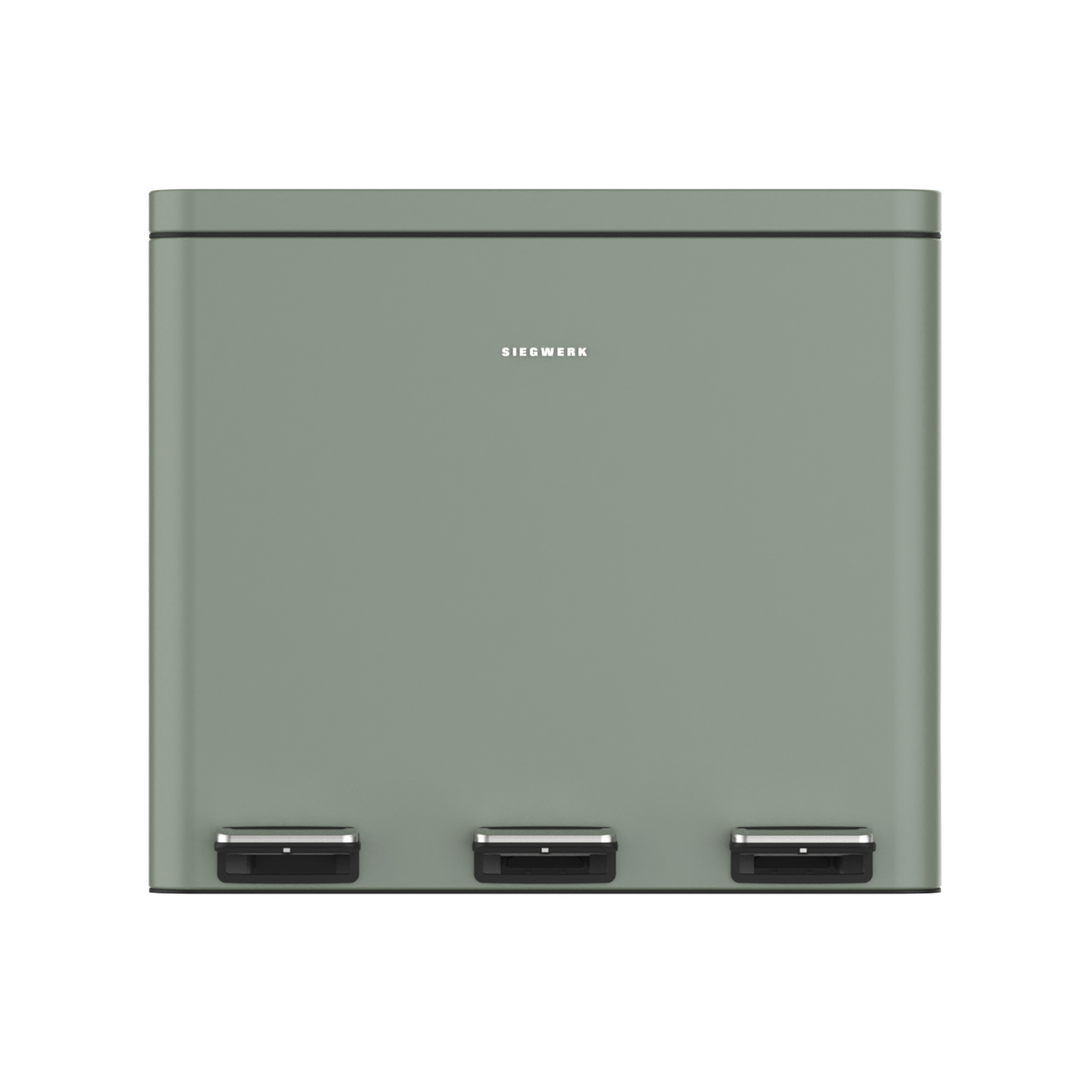 Mülleimer Kolekto 3x18L in Sage Harmony Frontalansicht
