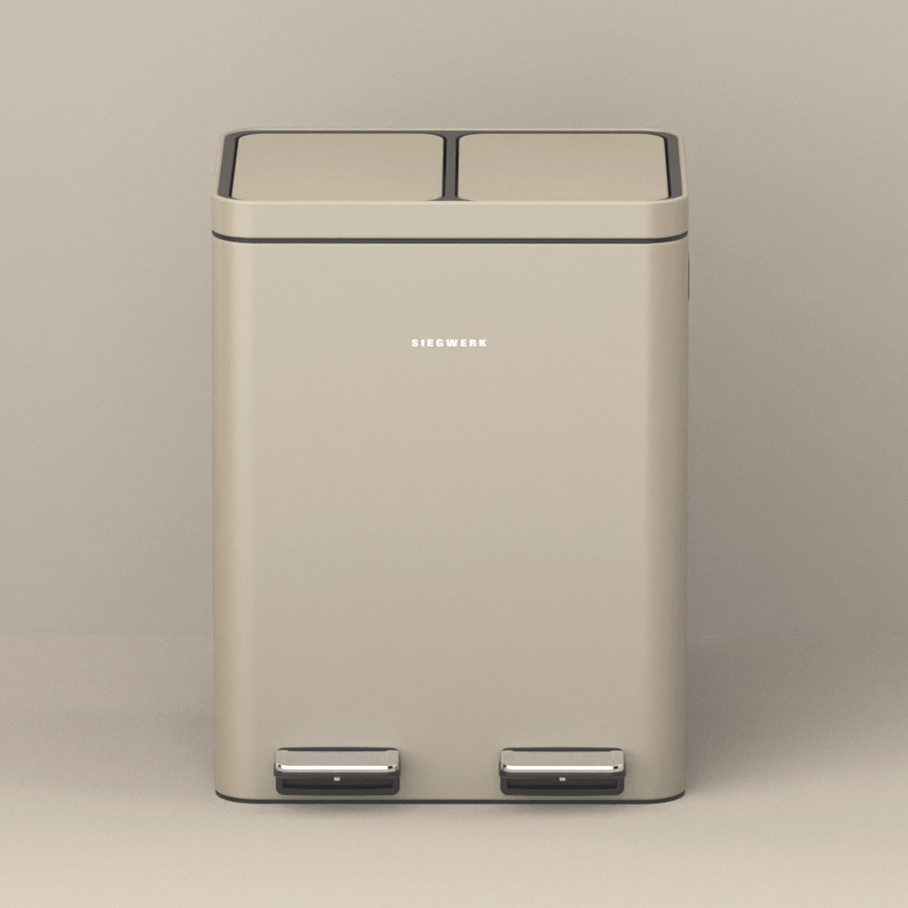 Mülleimer Kolekto 2x18L in Sand Beach mit Hintergrund