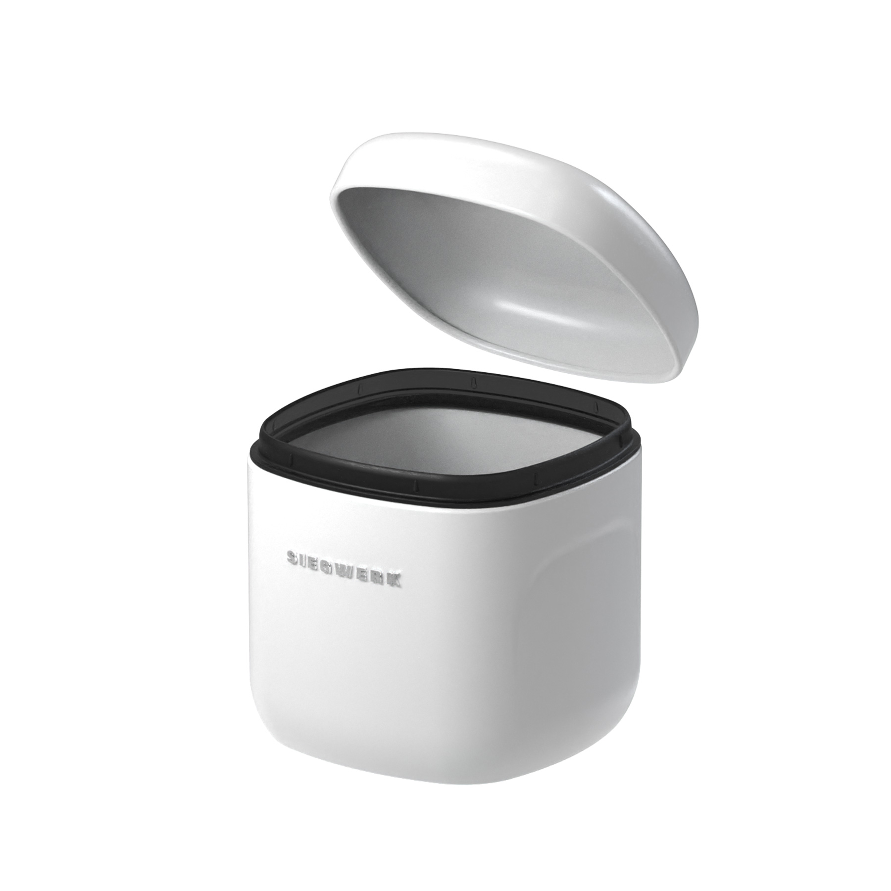 Vorratsbehälter Cubo S Pure Snow geöffnet