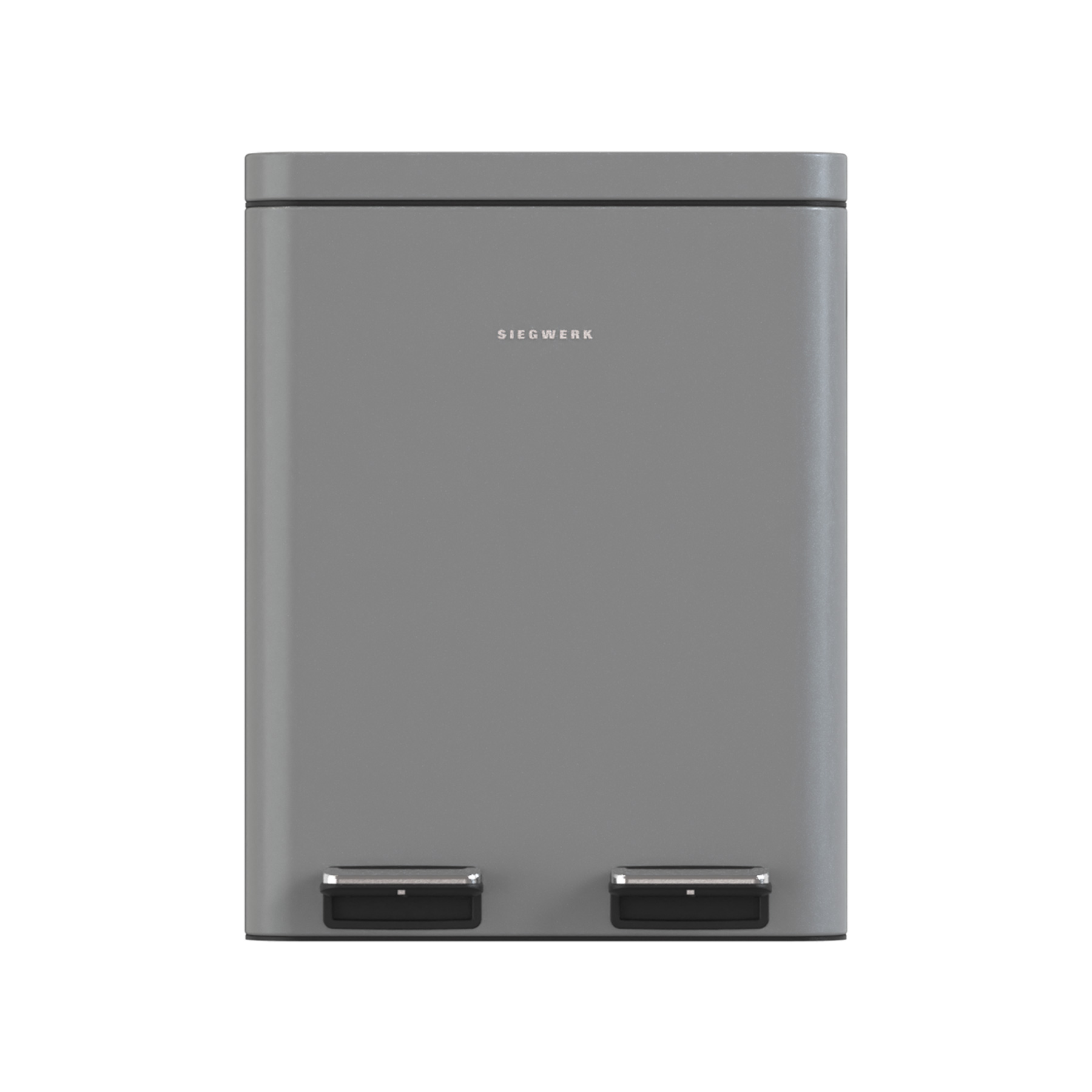 Mülleimer Kolekto 2x18L in Shadow Rock Frontalansicht