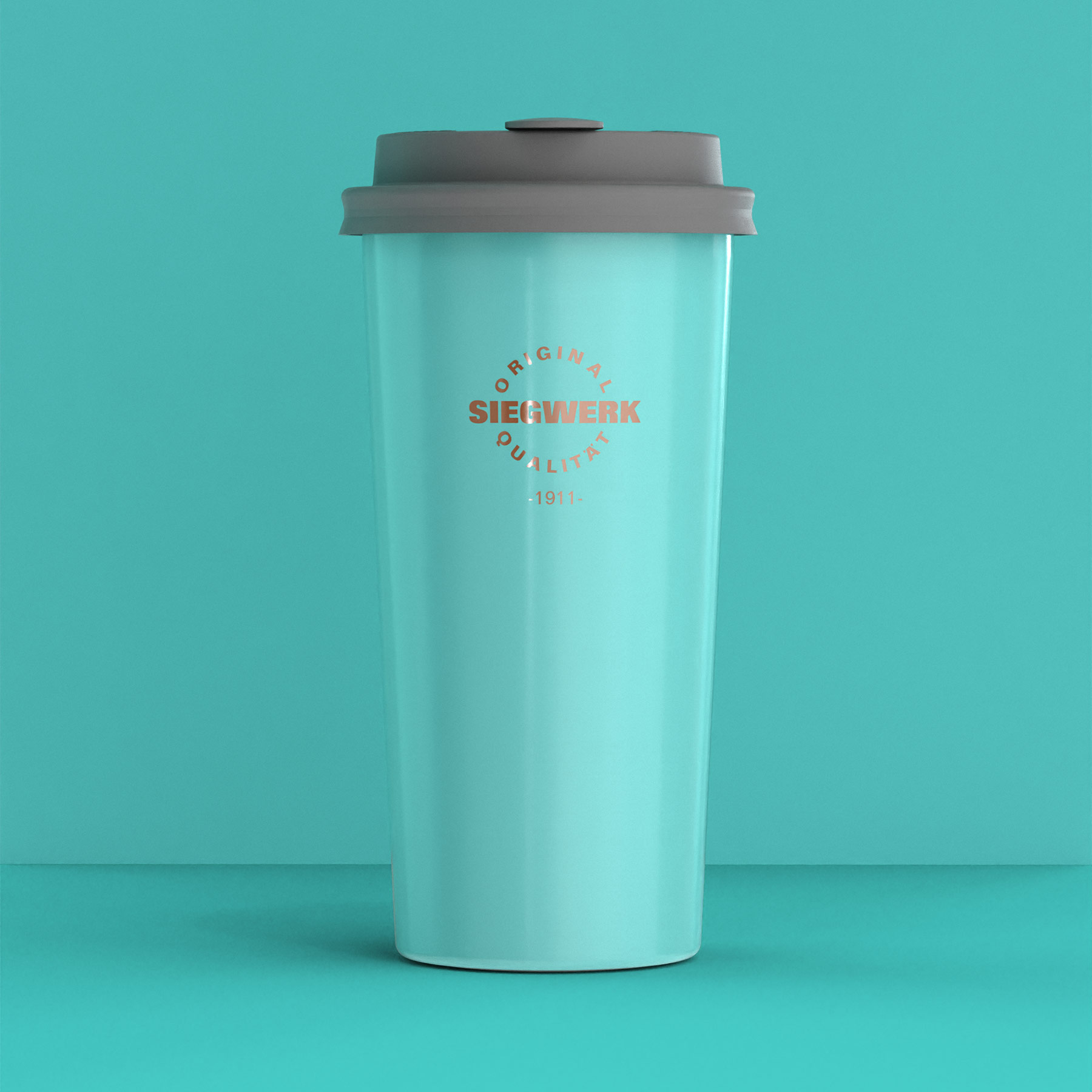 To Go Becher in Blue mint