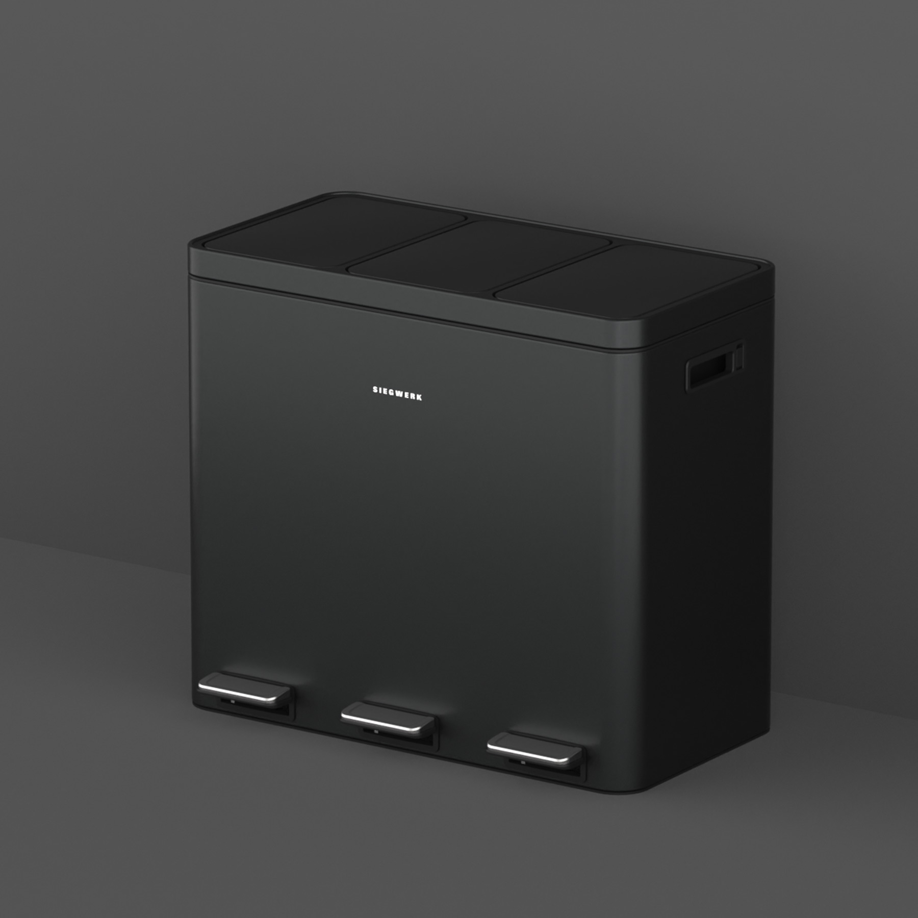 Mülleimer Kolekto 3x18L in Night Echo Rückseite