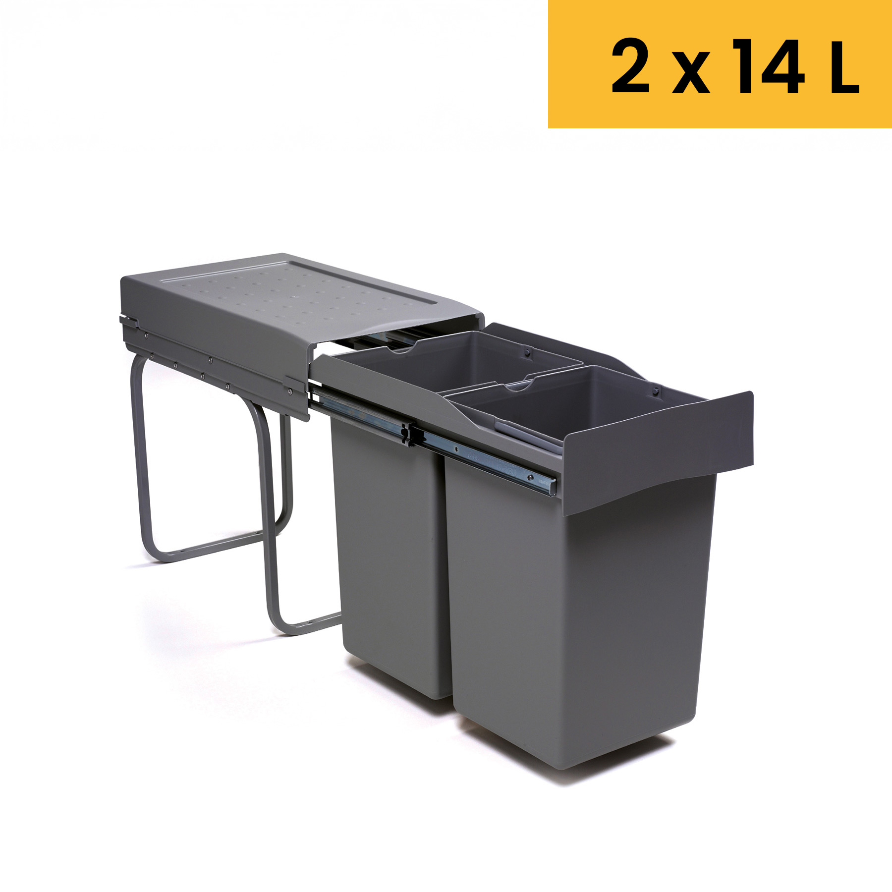 Einbaumülleimer 222 mit Literangabe