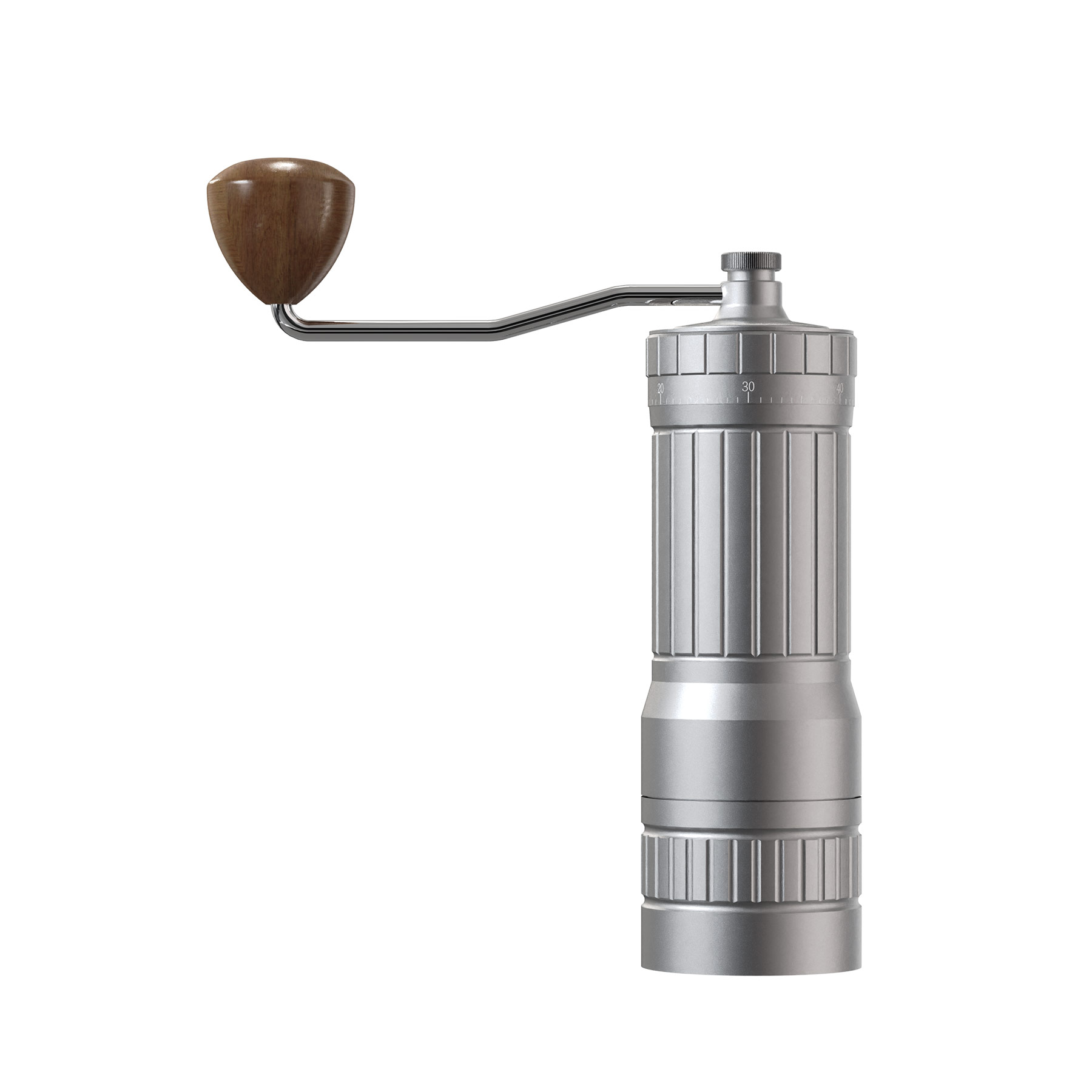 Hand-Kaffeemühle in Graphit Frontalansicht