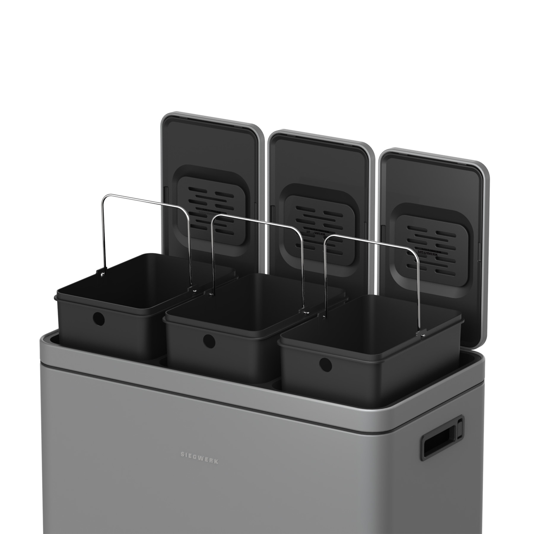 Mülleimer Kolekto 2x18L in Shadow Rock Einsätze