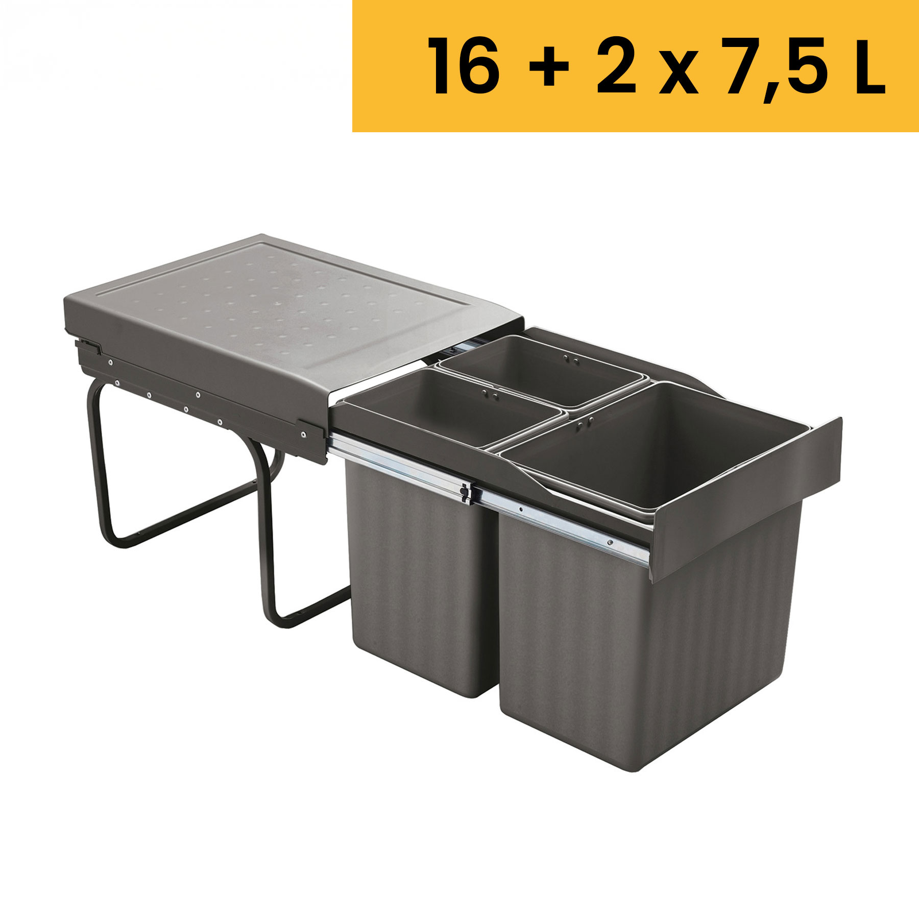 Einbaumülleimer 292 mit Literangabe