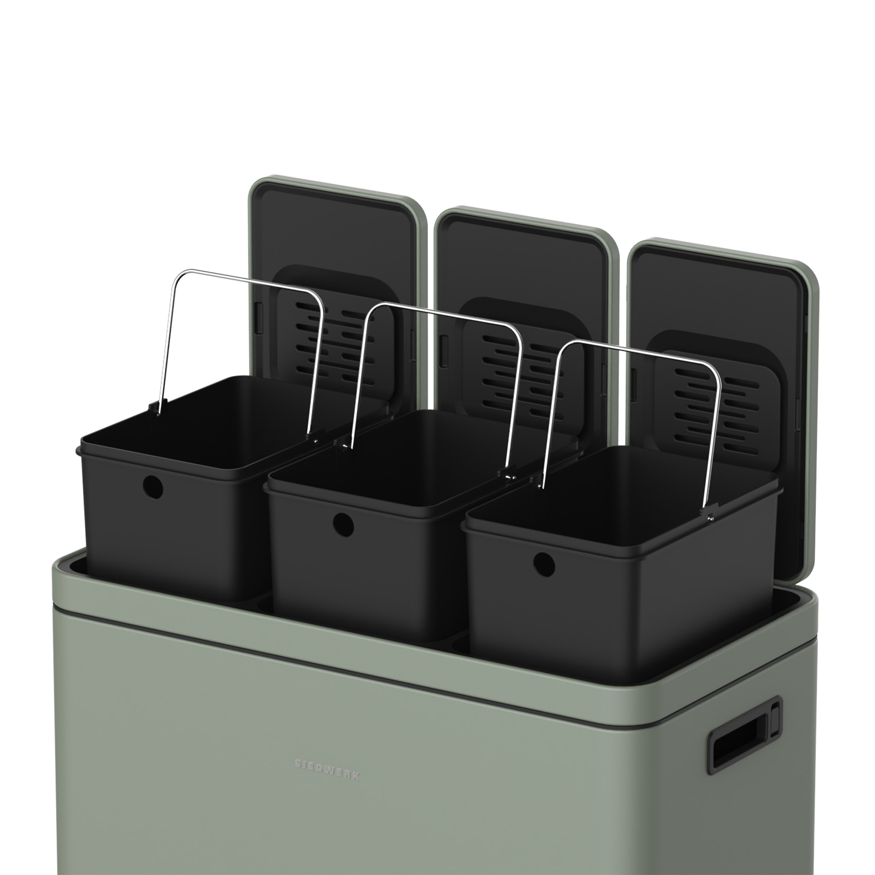 Mülleimer Kolekto 3x18L in Sage Harmony Einsätze