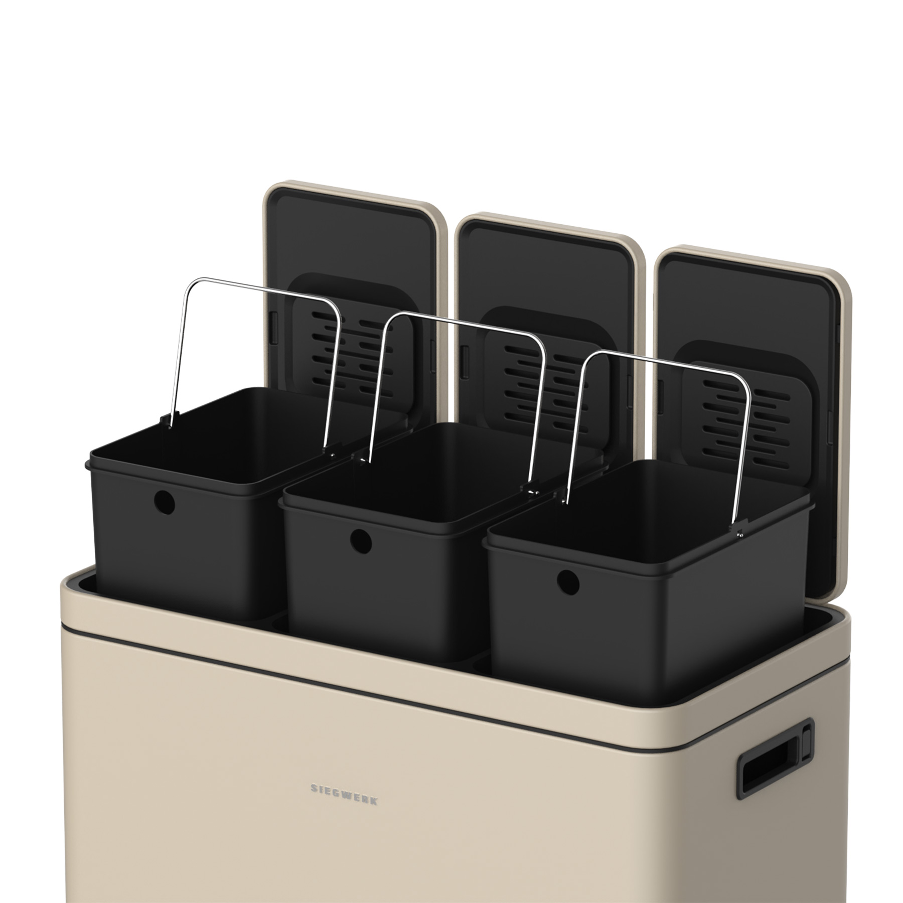 Mülleimer Kolekto 3x18L in Sand Beach Einsätze