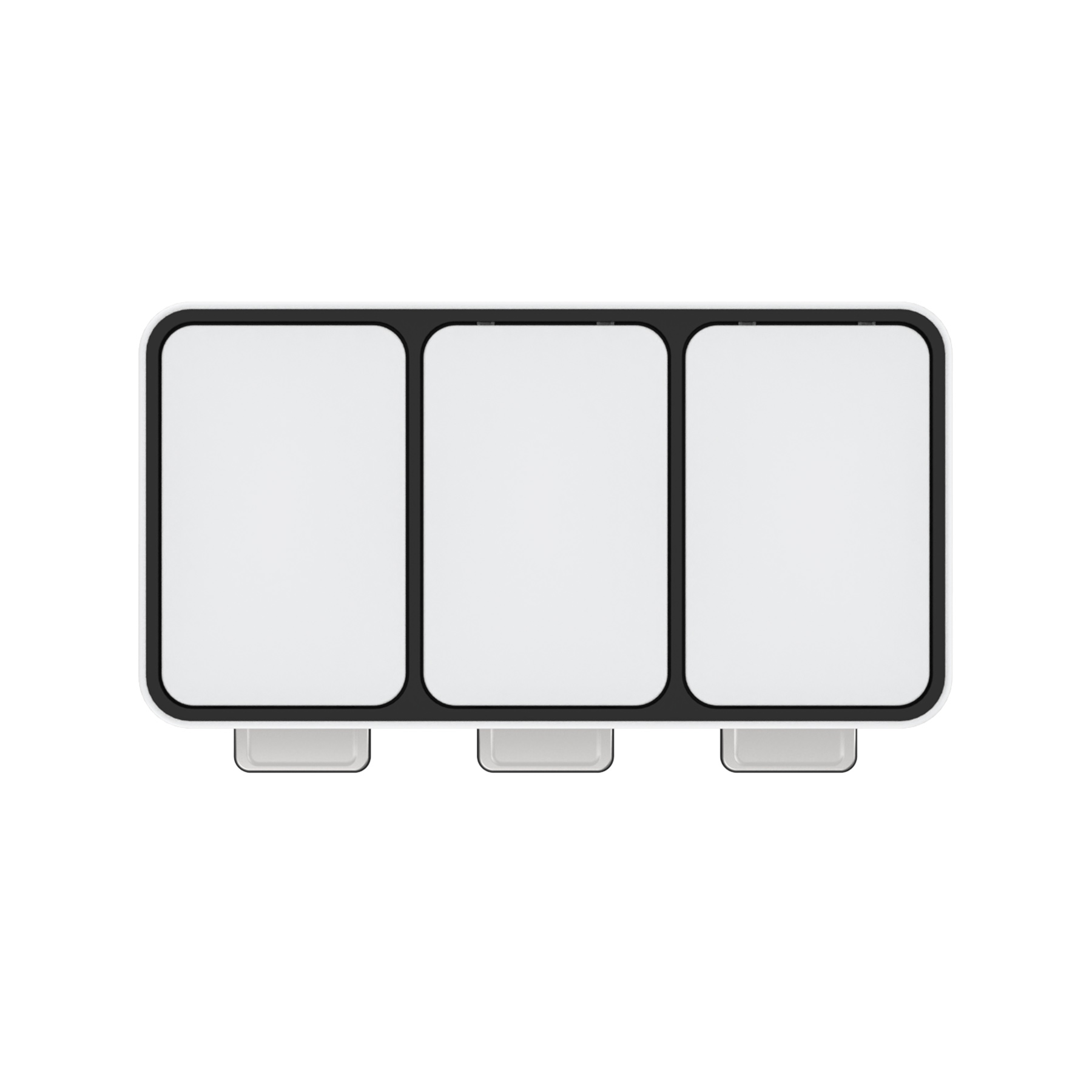 Mülleimer Kolekto 3x18L in Pure Snow von oben