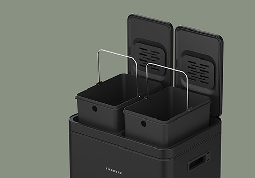 Siegwerk Mülleimer Kolekto geöffnet