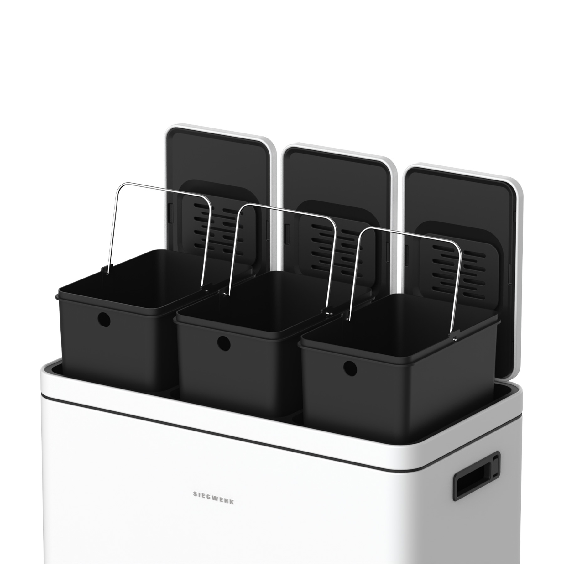 Mülleimer Kolekto 3x18L in Pure Snow Einsätze