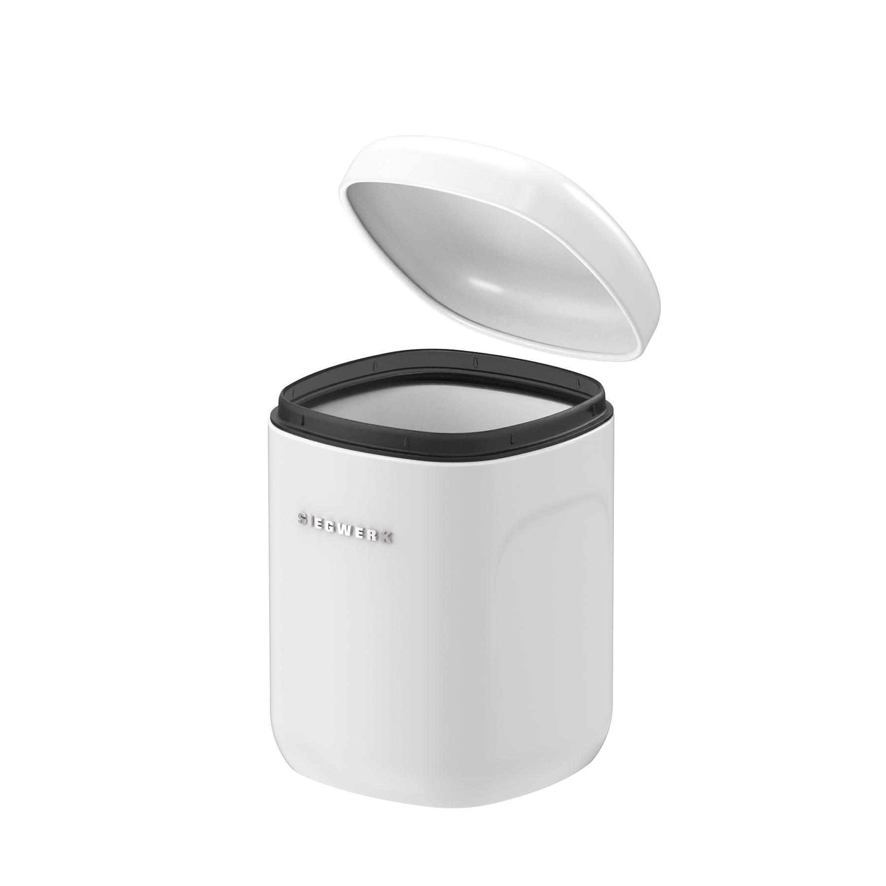 Vorratsbehälter Cubo M Pure Snow geöffnet