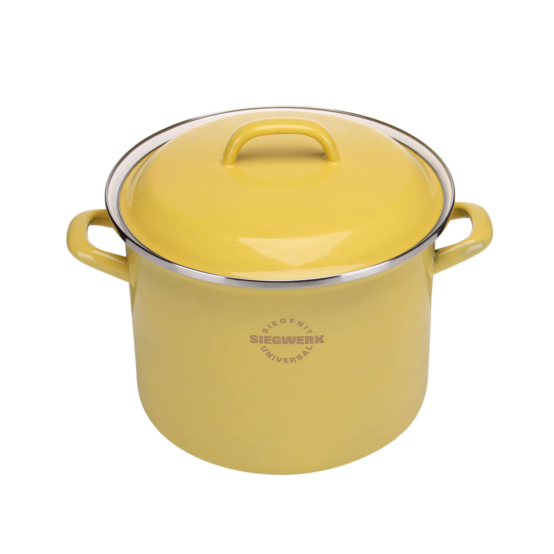 Siegwerk Kochtopf aus Emaille 22 cm hoch in gelb