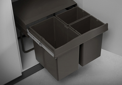 Einbaumülleimer von Siegwerk verbaut in einen Unterschrank