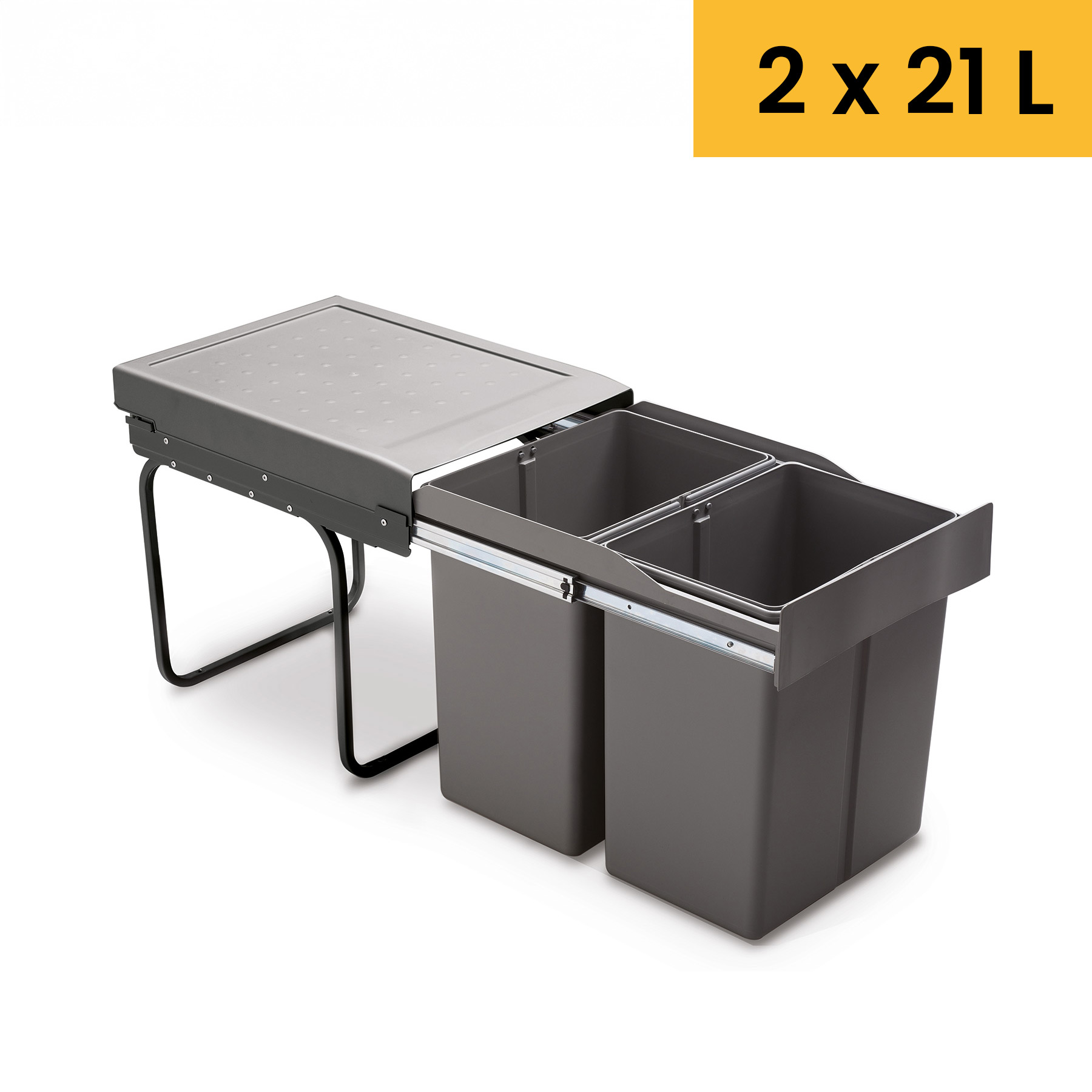 Einbaumülleimer 290 mit Literangabe