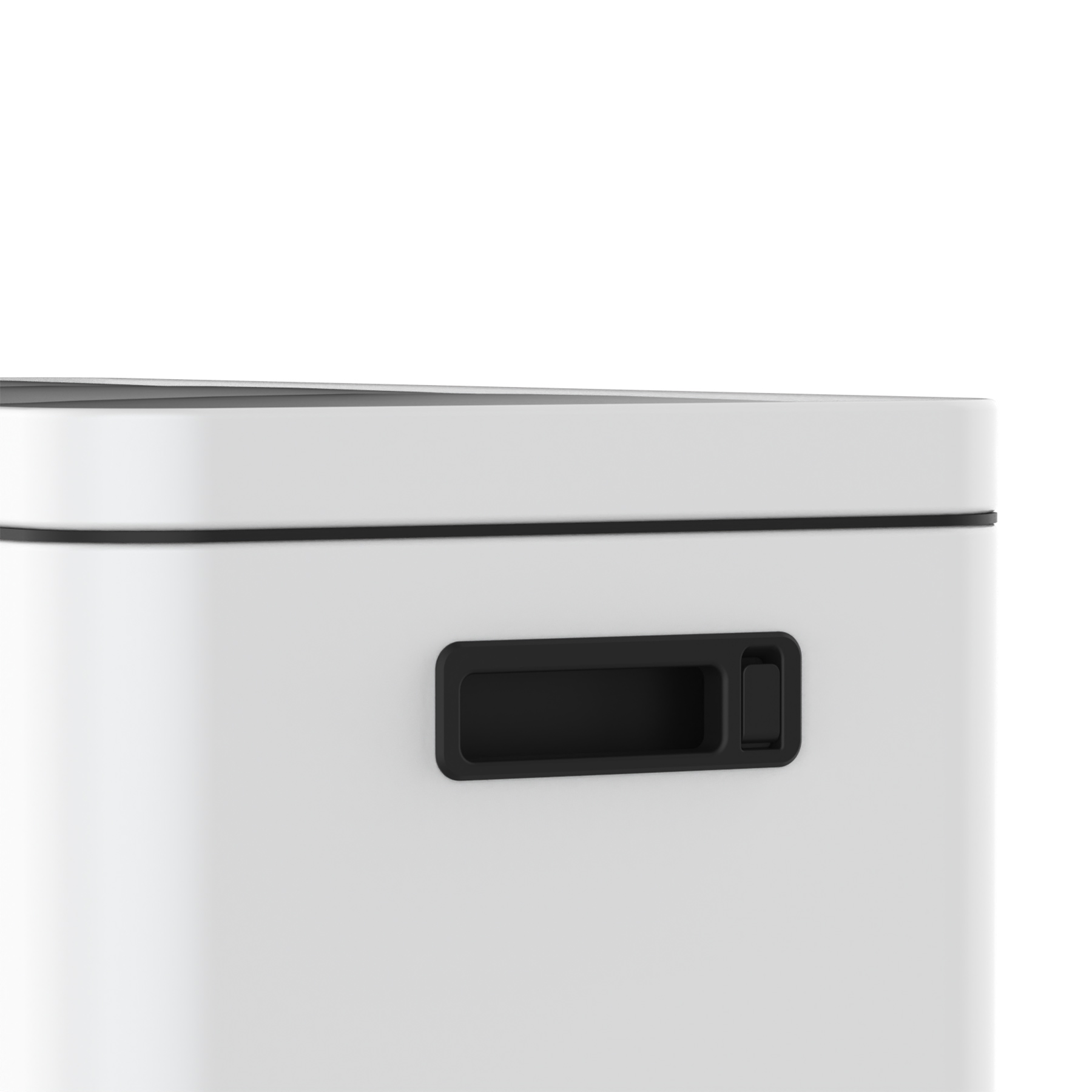 Mülleimer Kolekto 3x18L in Pure Snow seitlich close up