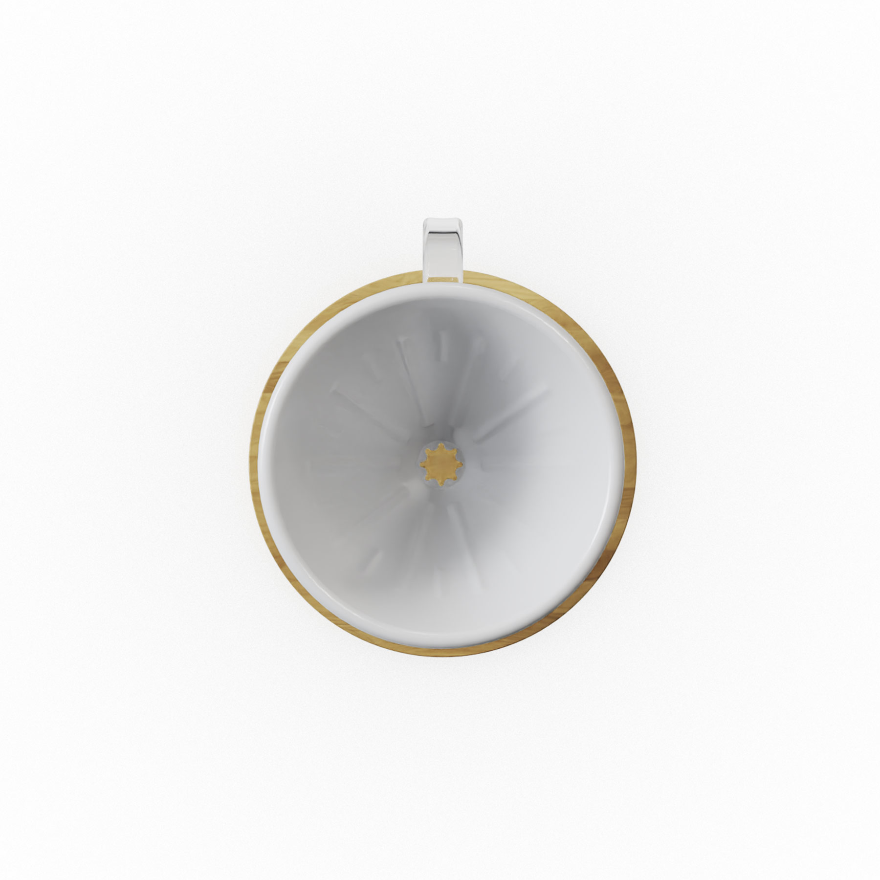 Kaffeebereiter aus Birkenholz von oben