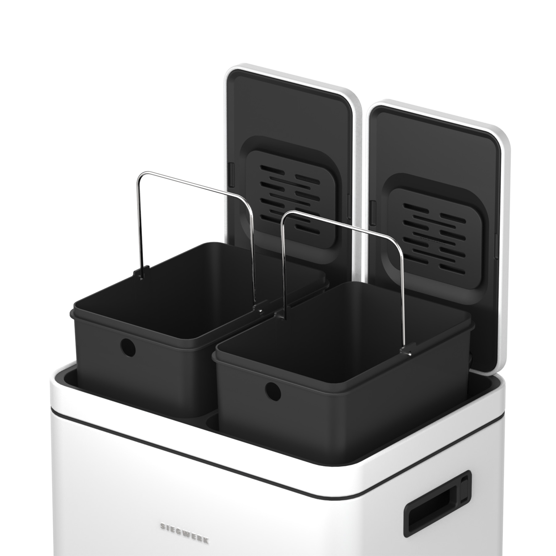 Mülleimer Kolekto 2x18L in Pure Snow Einsätze