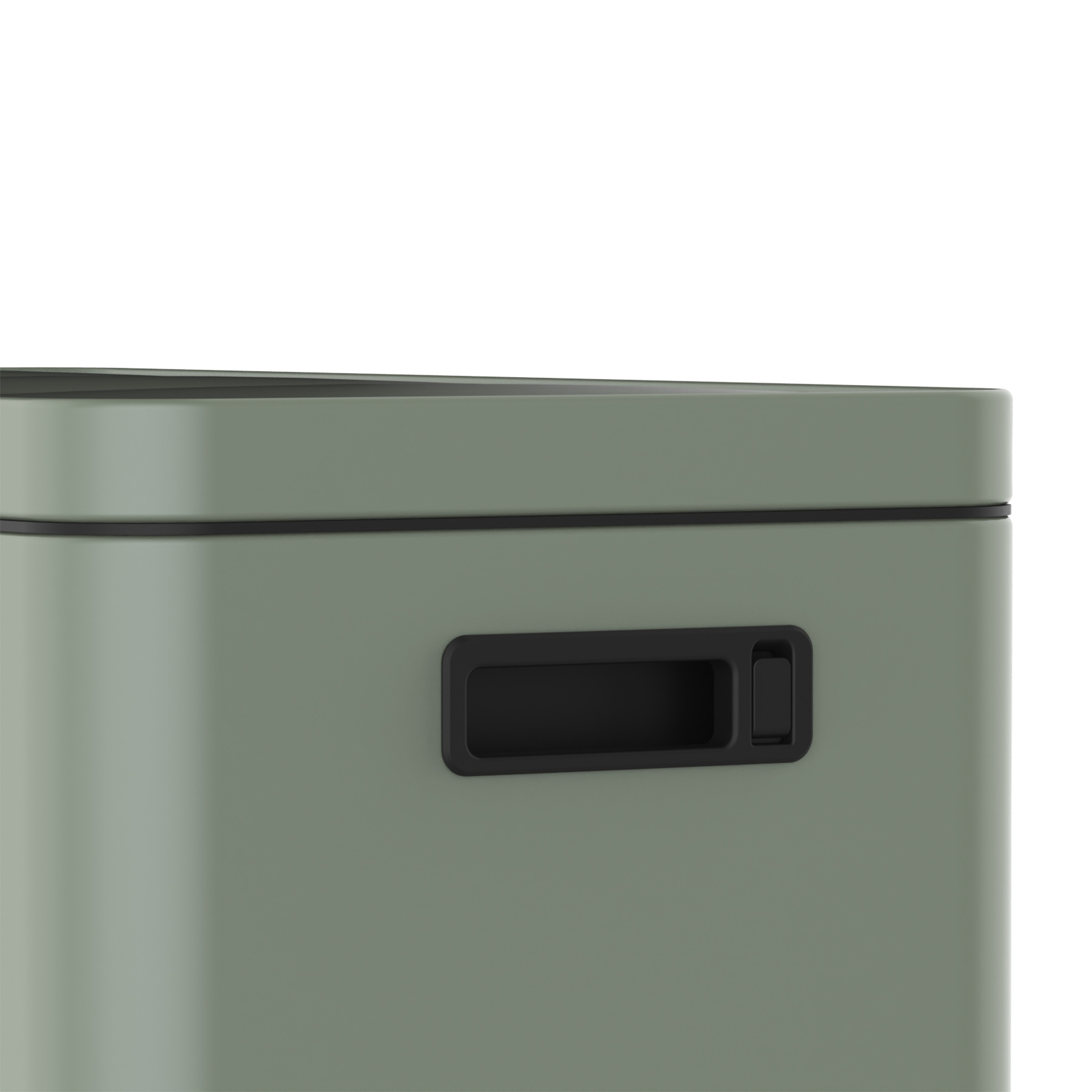 Mülleimer Kolekto 3x18L in Sage Harmony seitlich close up